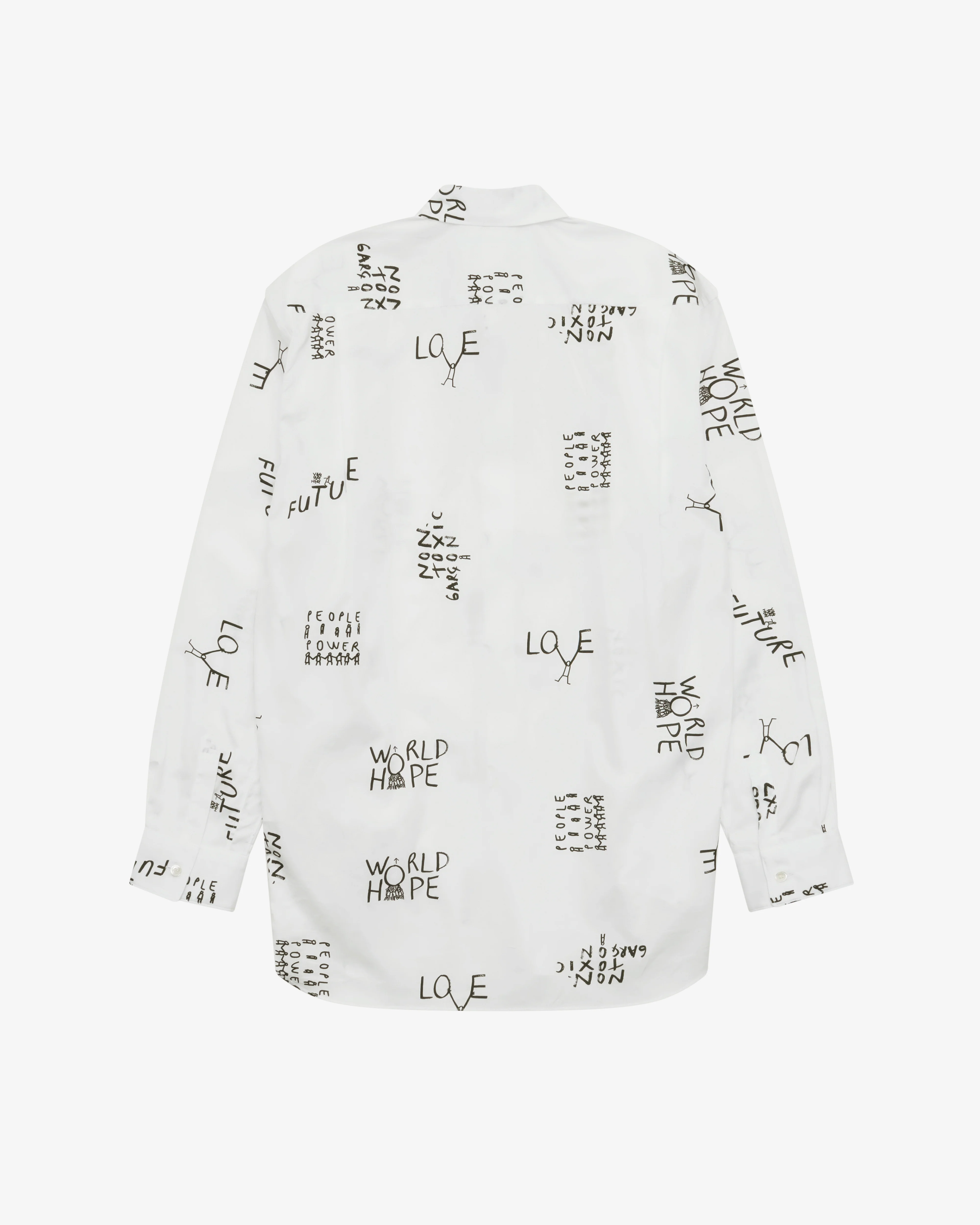 CDG Shirt - Men's Tomorrow Future Zip Shirt - (White)