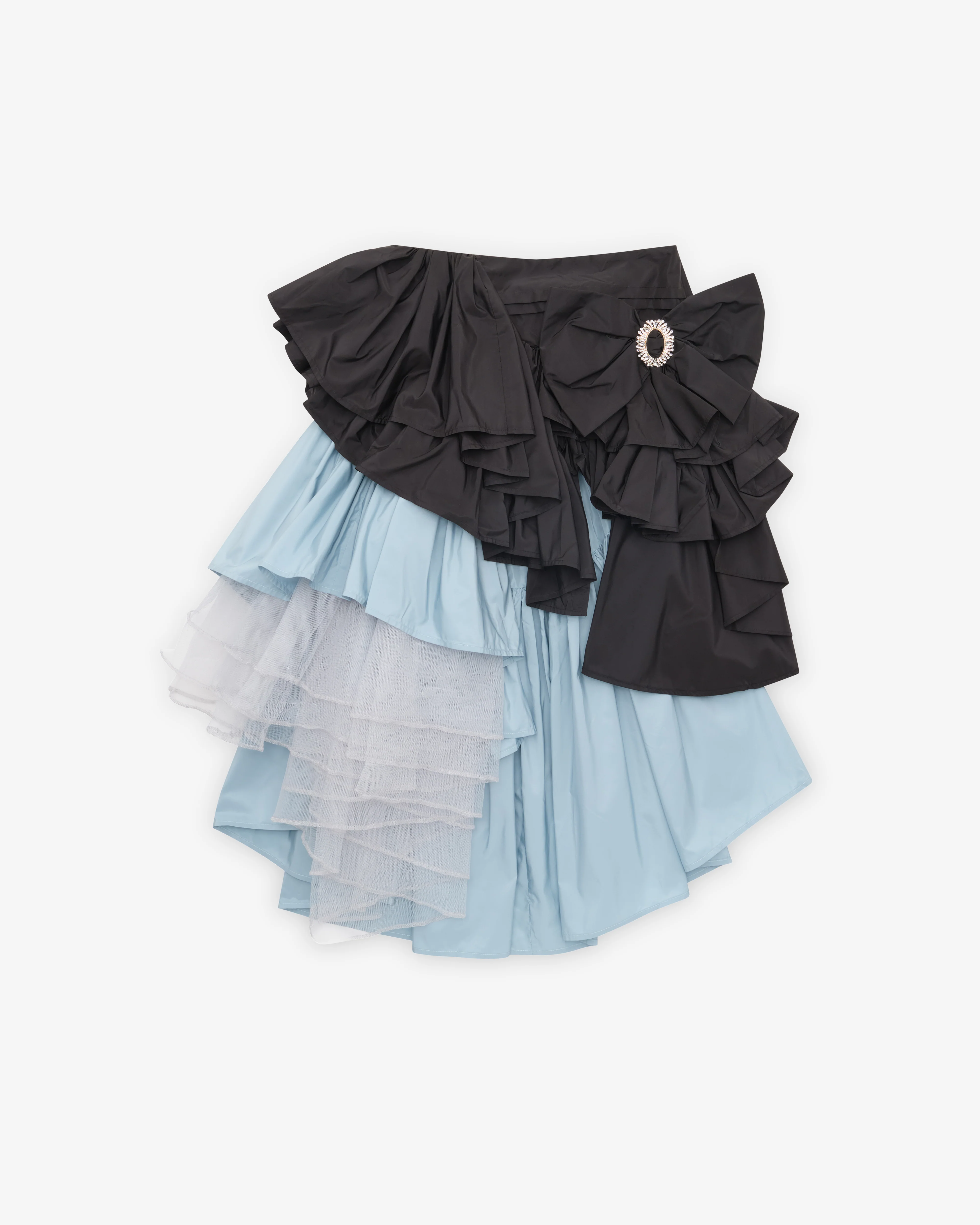 Vaquera - Women's Layered Skirt - (Black/Blue)