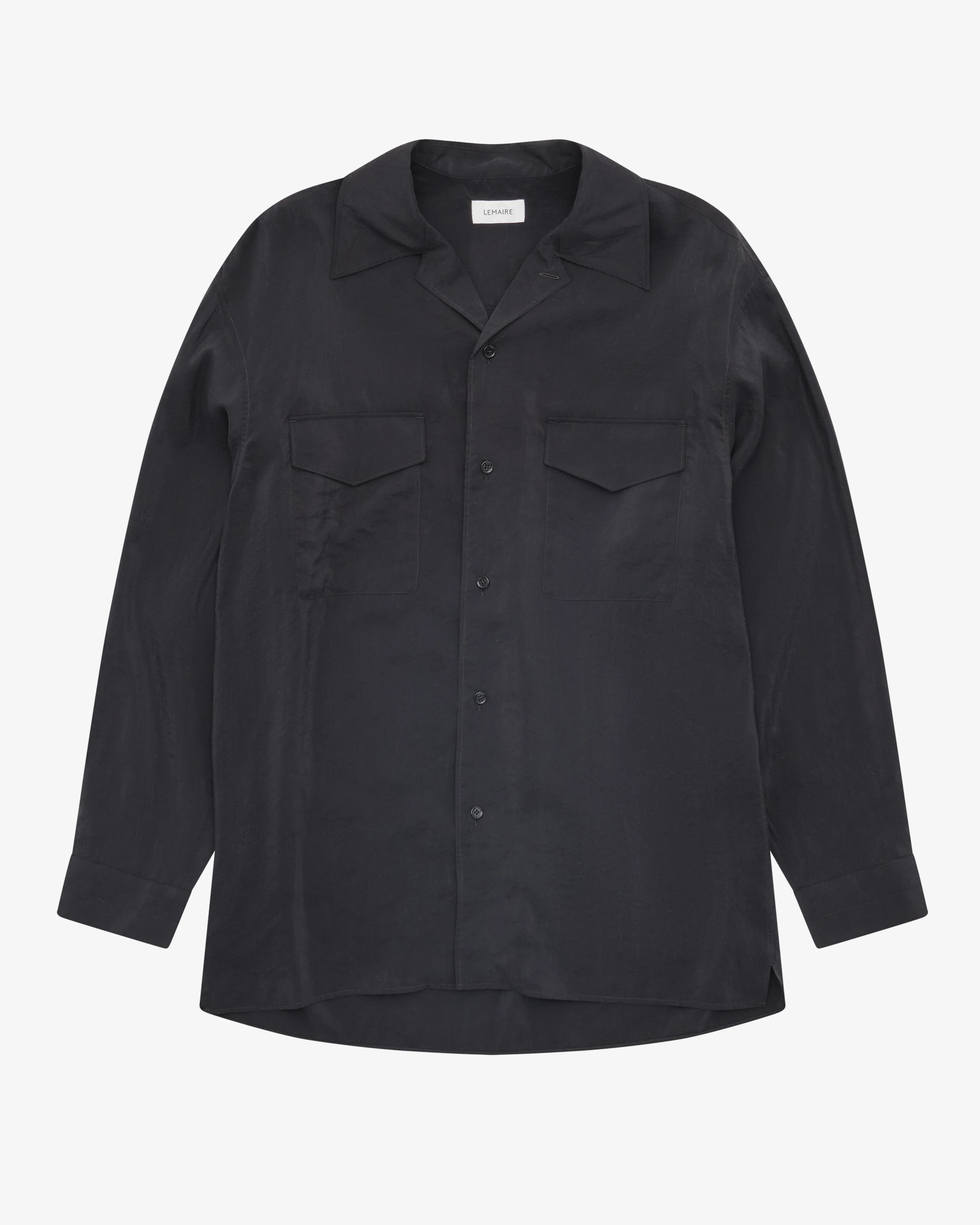 Lemaire - Men's Convertible Collar Shirt - (Black)