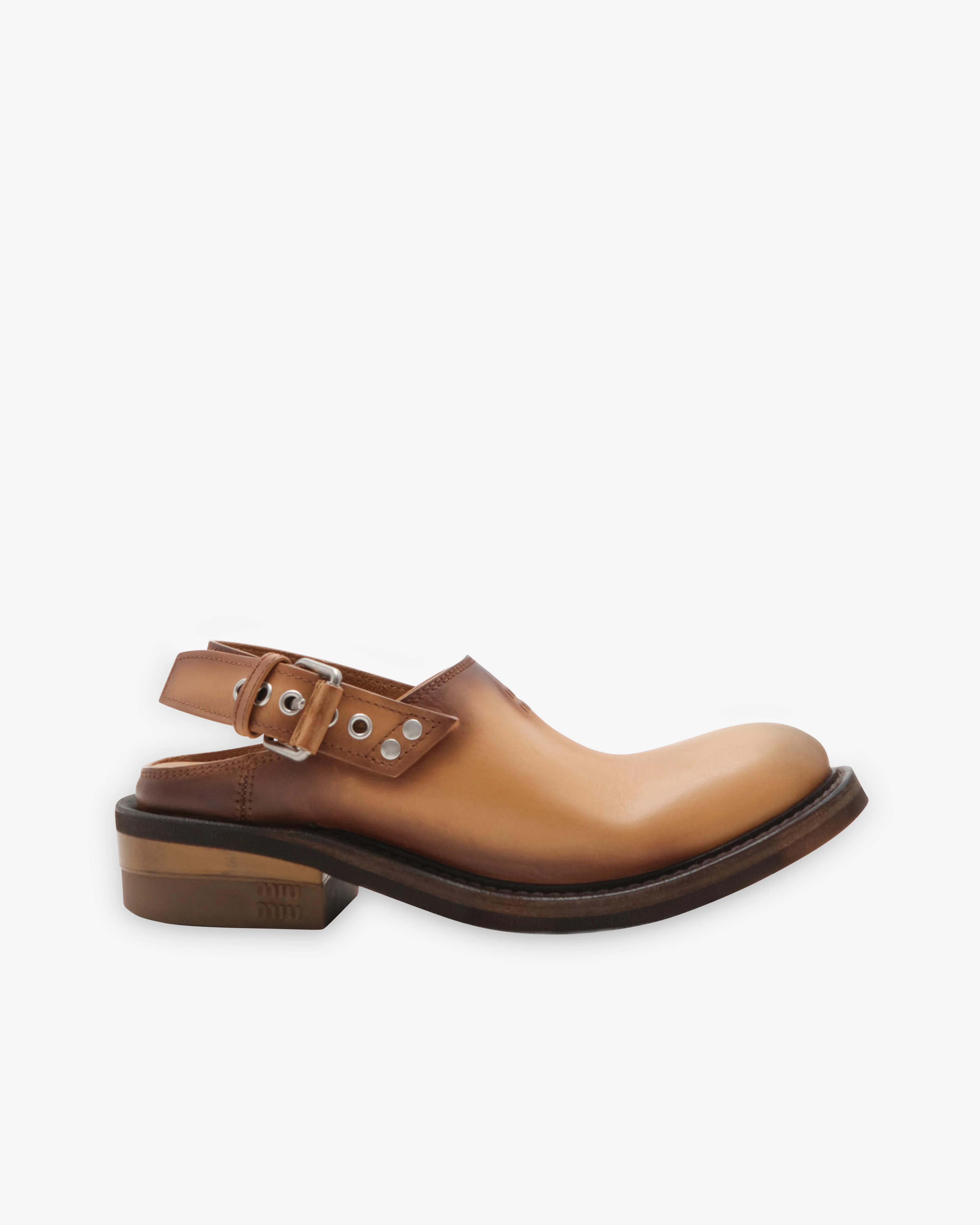 Miu Miu - Women's Open-Heel Shoes - (Tan)