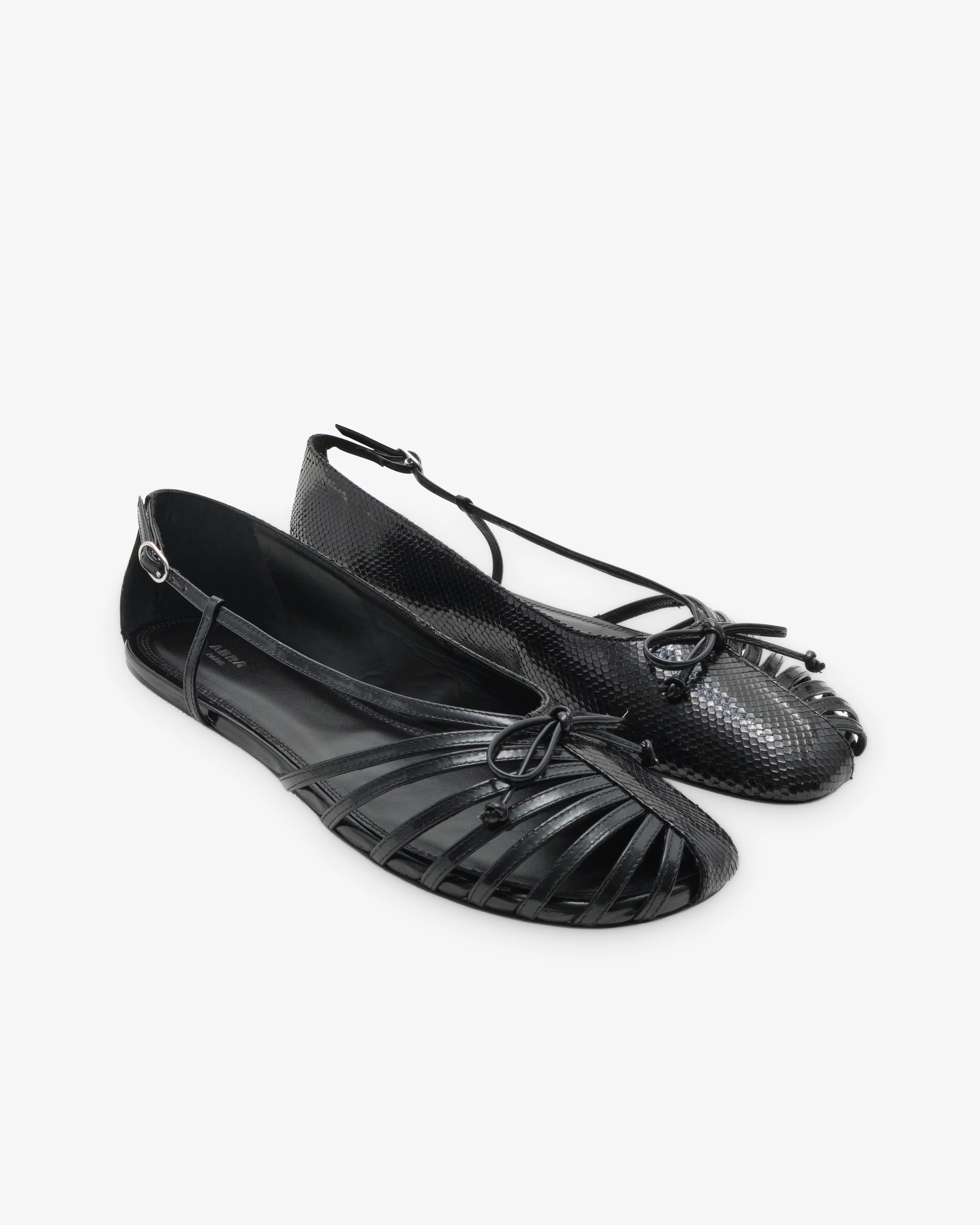 Abra - Women's Double Shoe Flats - (Black)