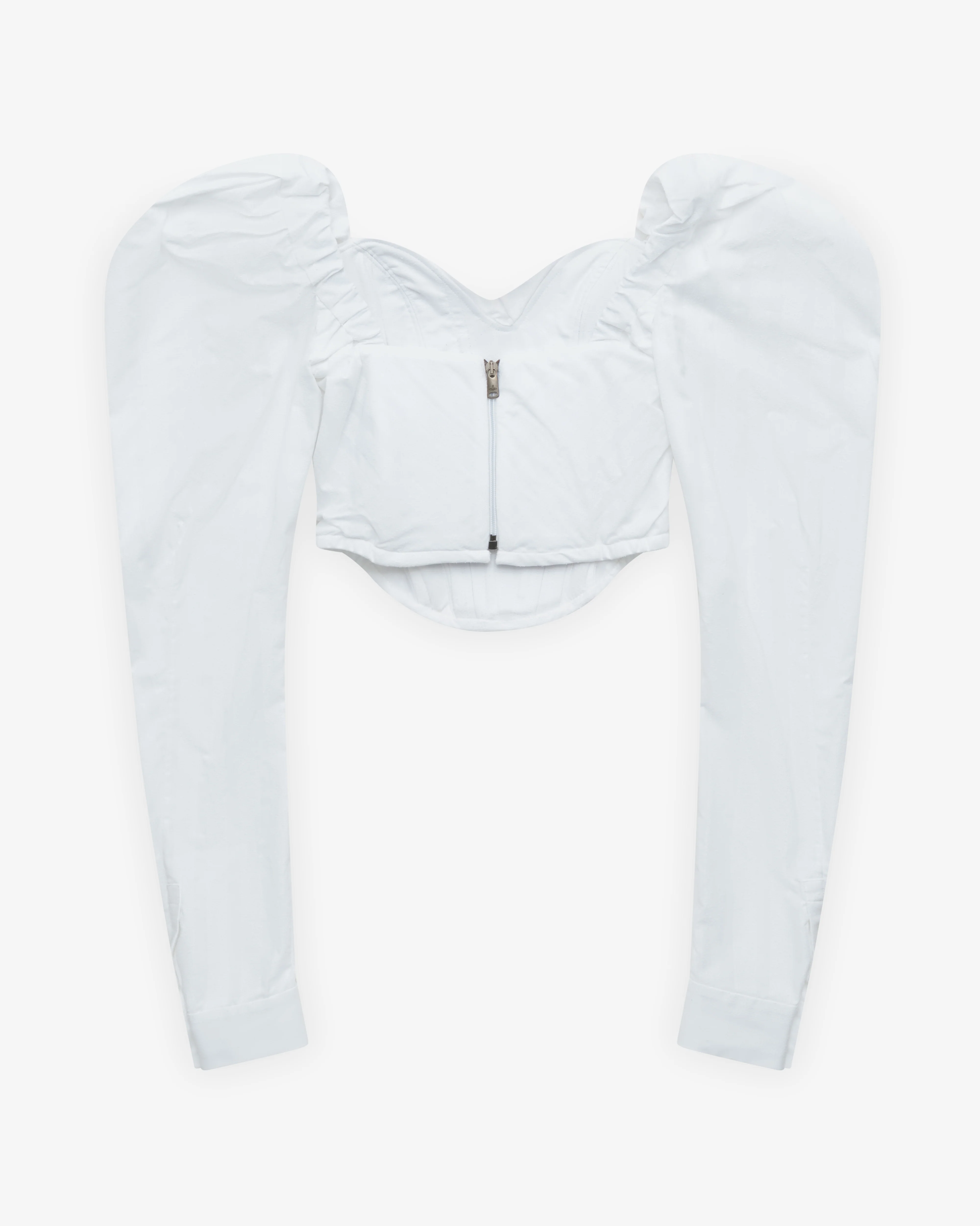 Vivienne Westwood - Women's Long Sleeve Sunday Corset Top - (White/Stripe)