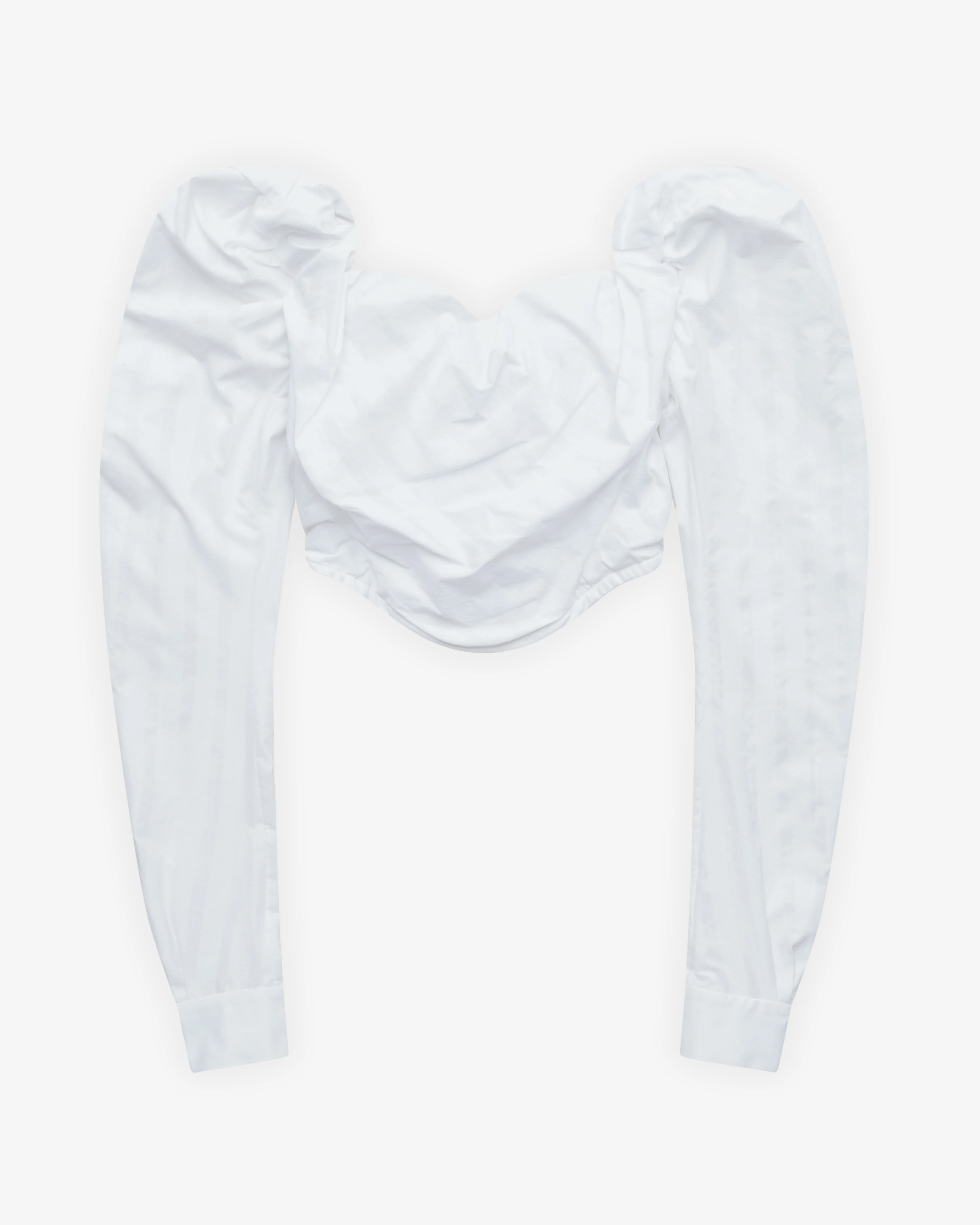 Vivienne Westwood - Women's Long Sleeve Sunday Corset Top - (White/Stripe)
