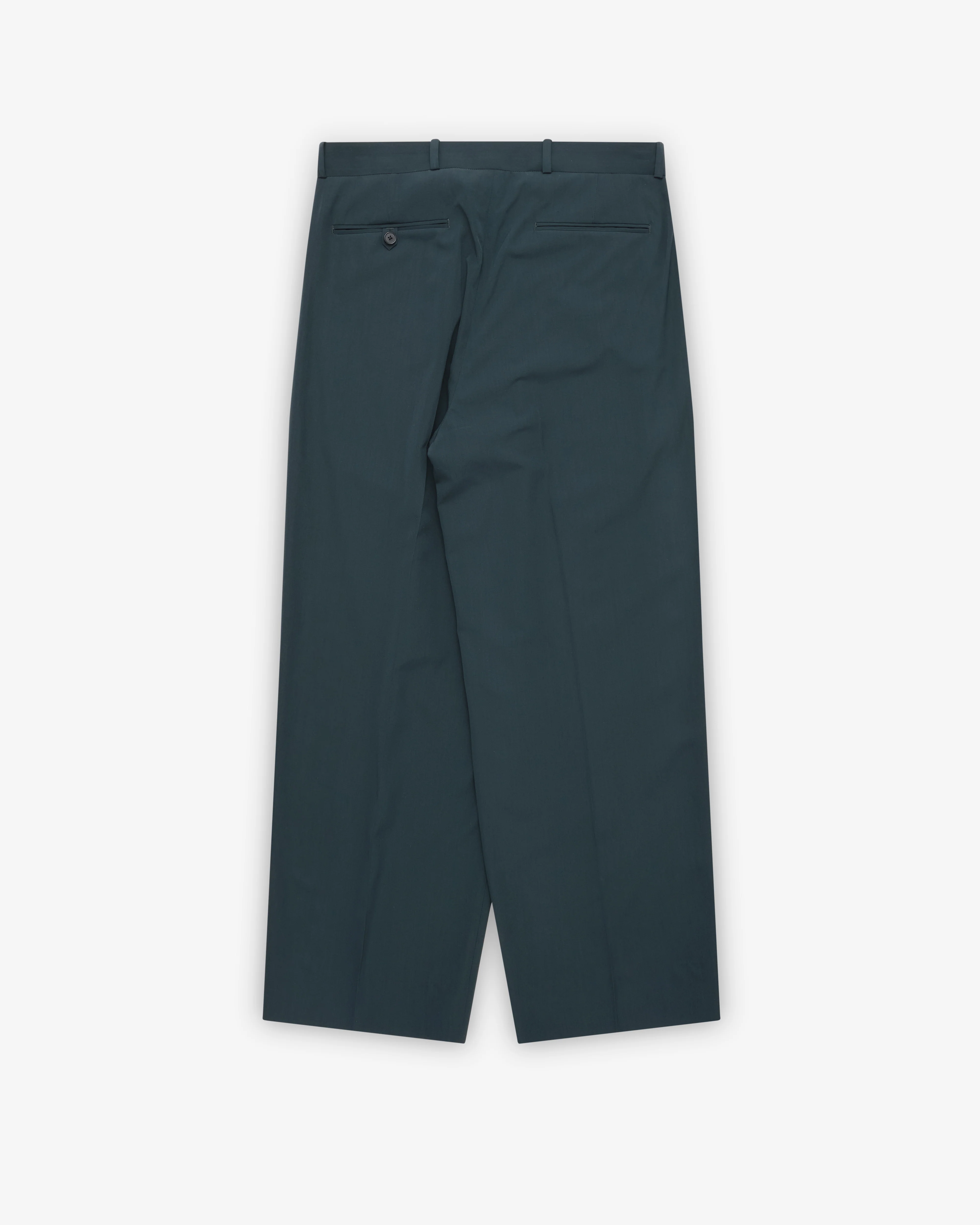 A.Presse - Men's Wool Rayon Wide Trousers - (Green)
