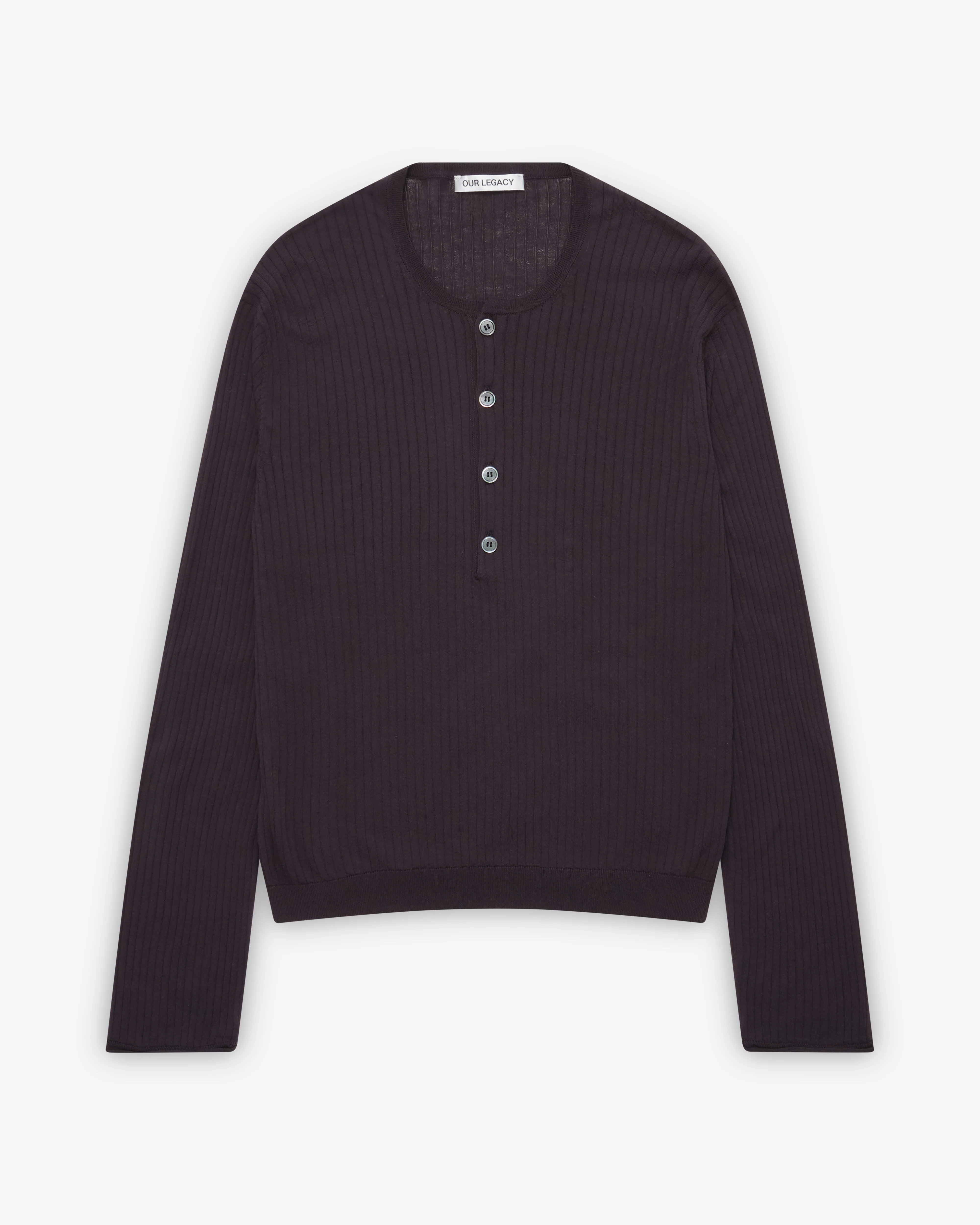 Our Legacy - Men's Fine Henley - (Noble Navy Cotton Crepe)