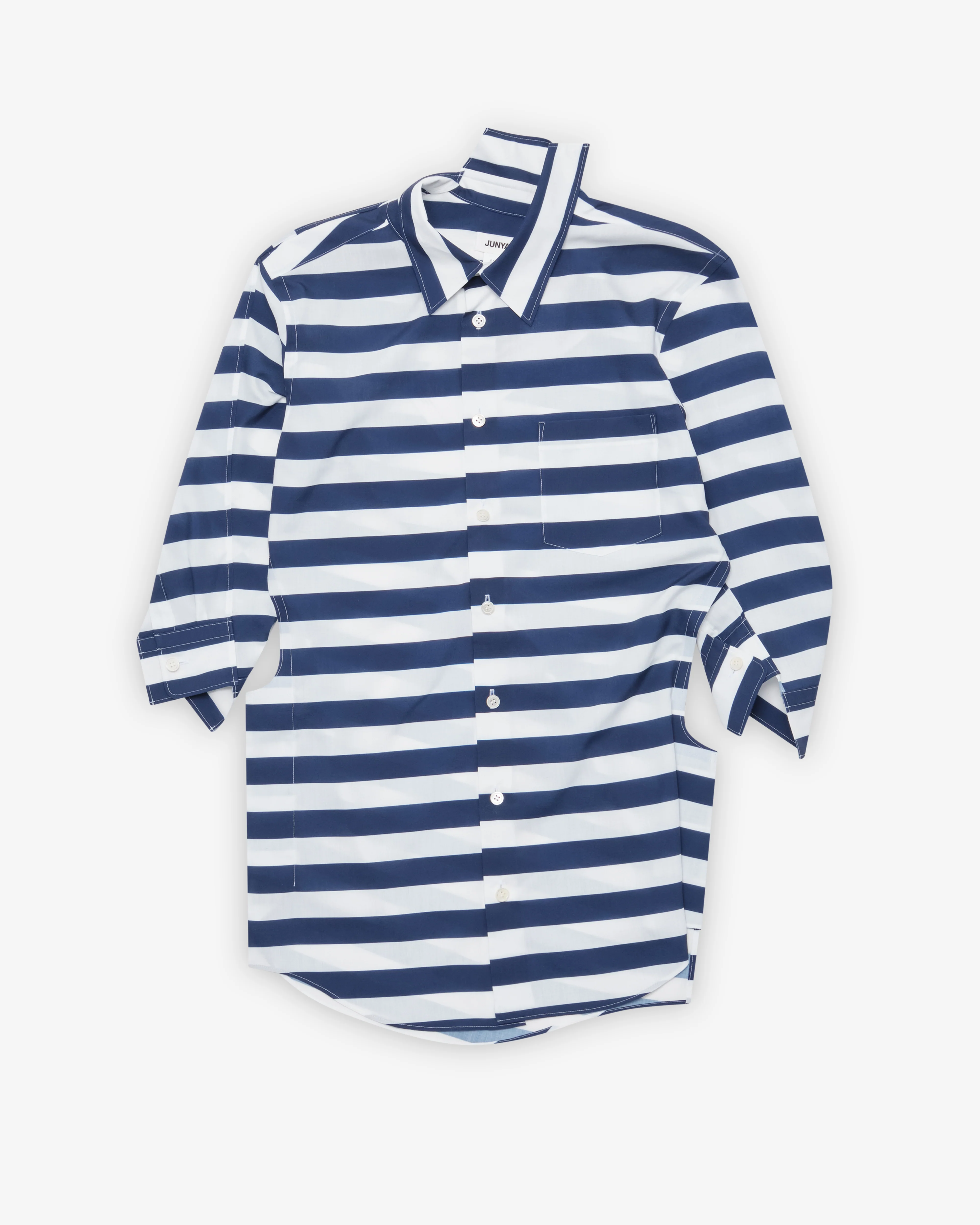 Junya Watanabe - Women's Striped Blouse - (Navy/White)
