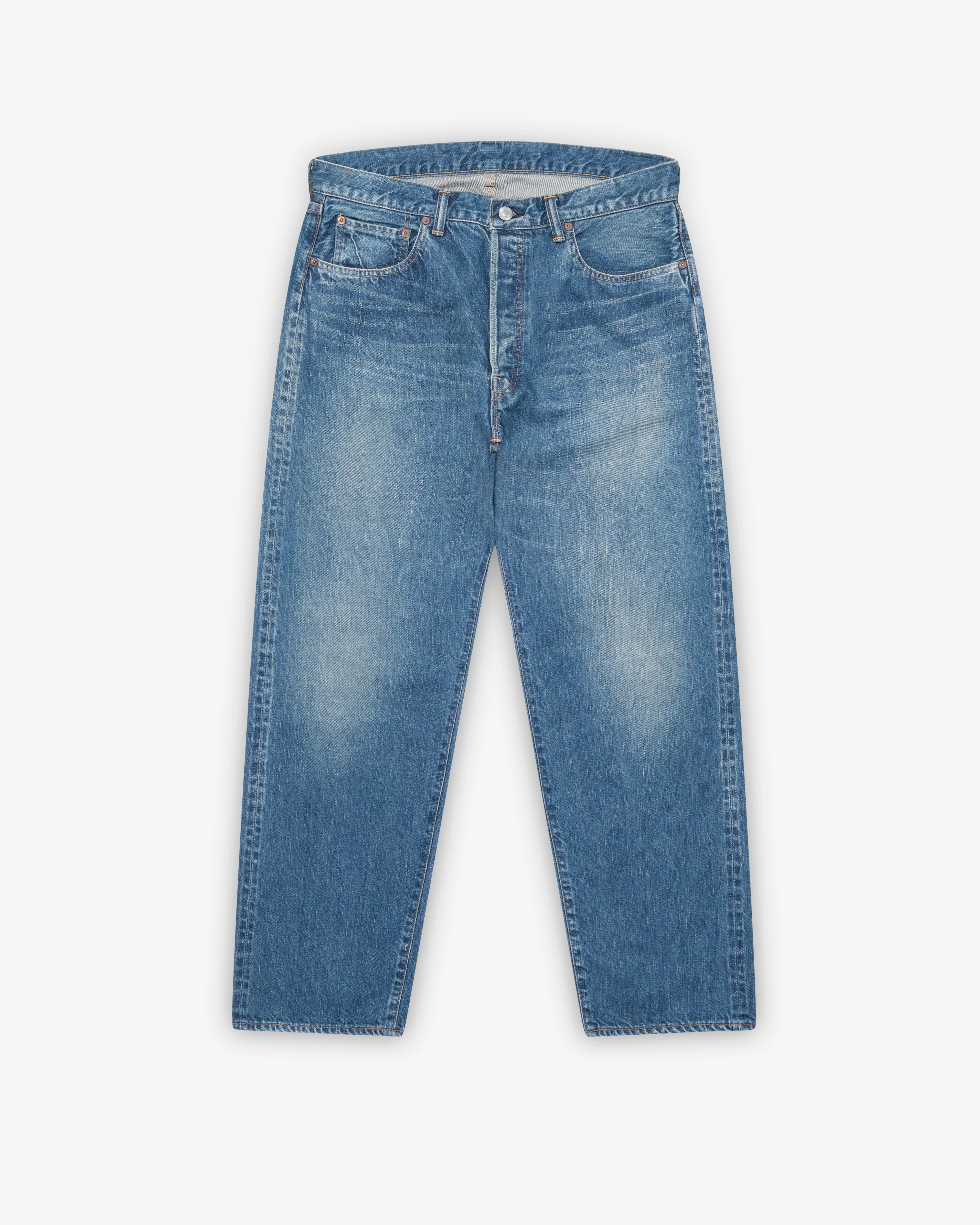 A.Presse - Men's Washed Denim Pants - (Bleach)