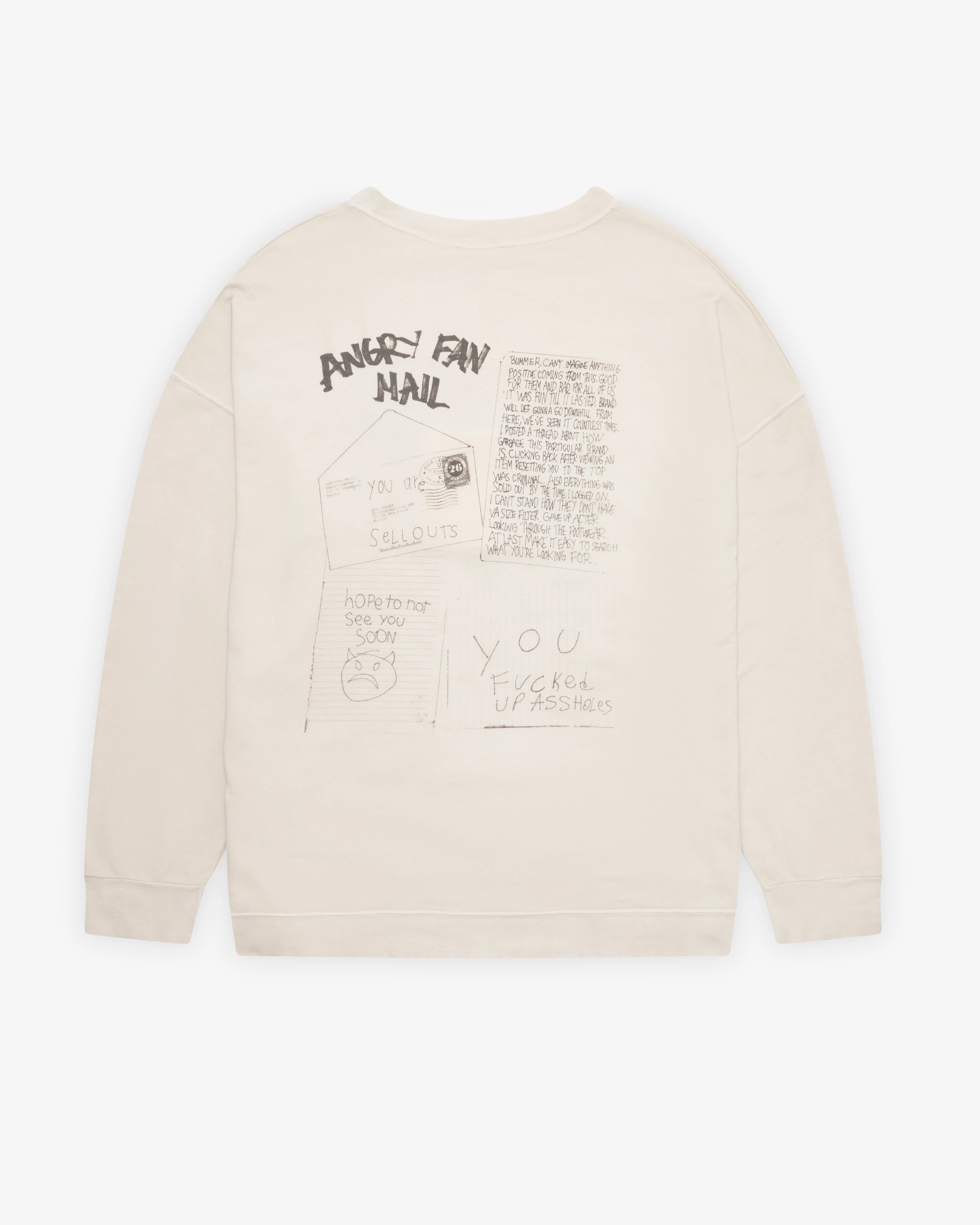 Our Legacy - Men's Slack Sweatshirt - (Angry Fan Mail Print)