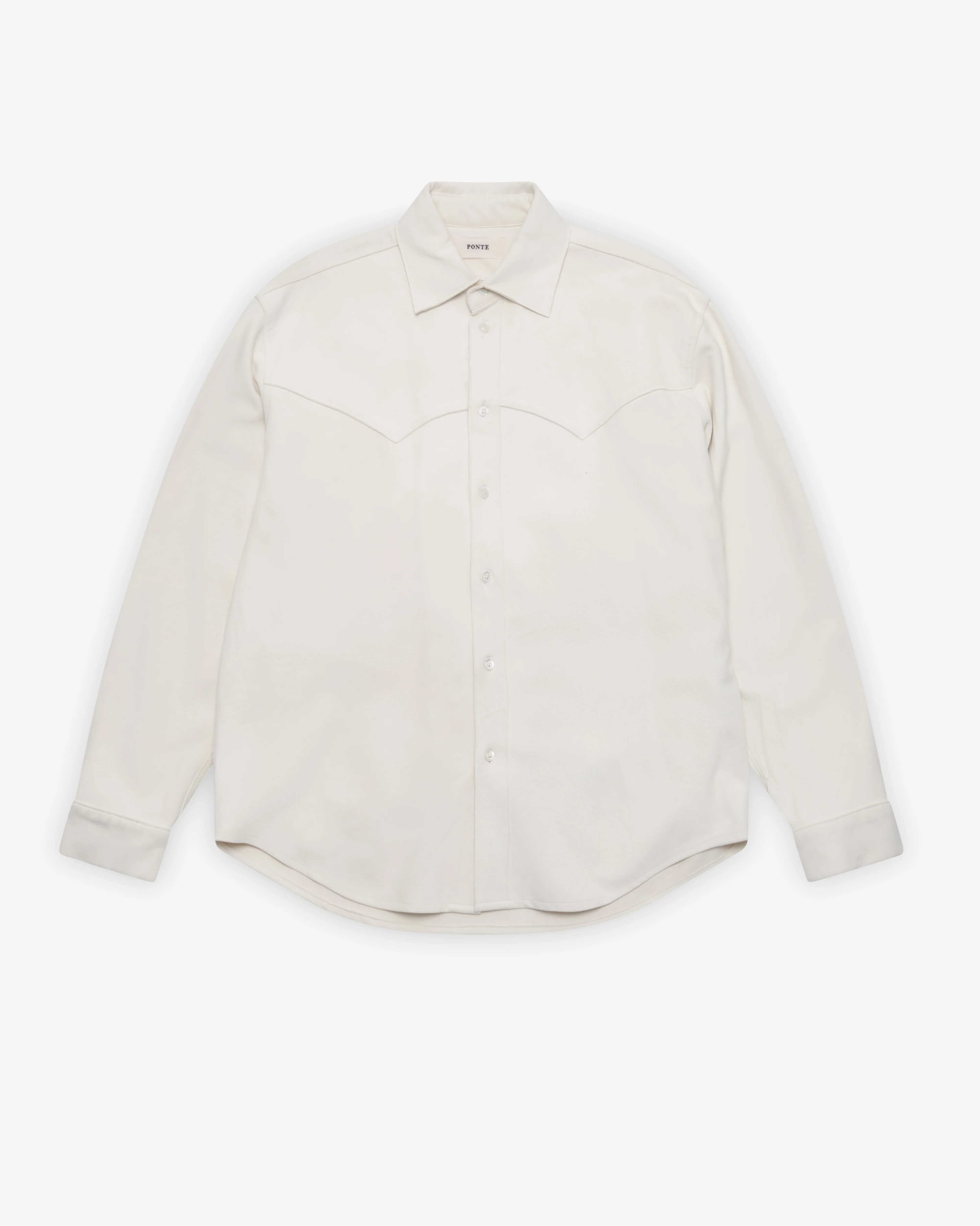 Ponte - Women's Chamois Leather Cowboy Shirt - (Ivory)