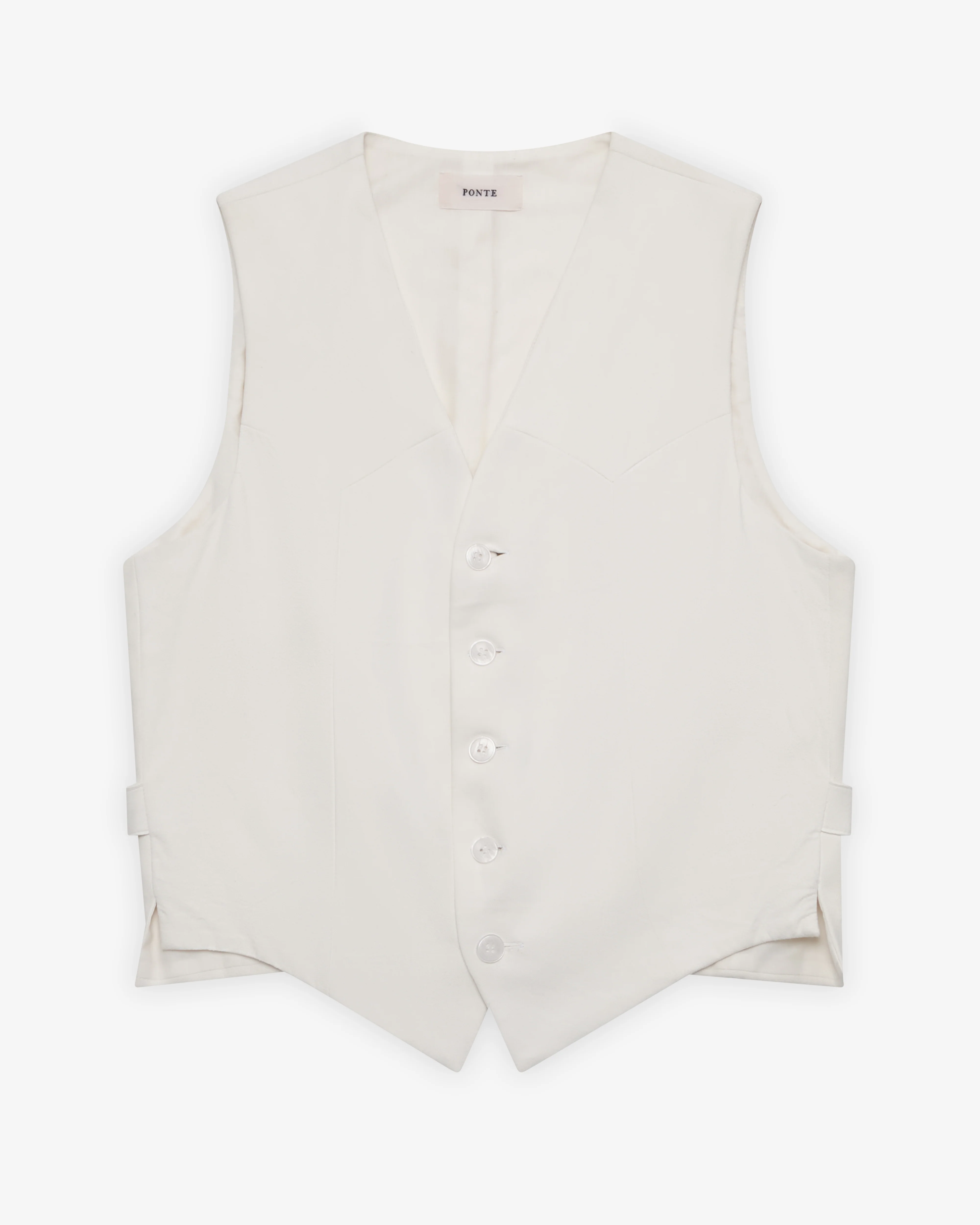Ponte - Women's Leather Cowboy Waistcoat - (Ivory)
