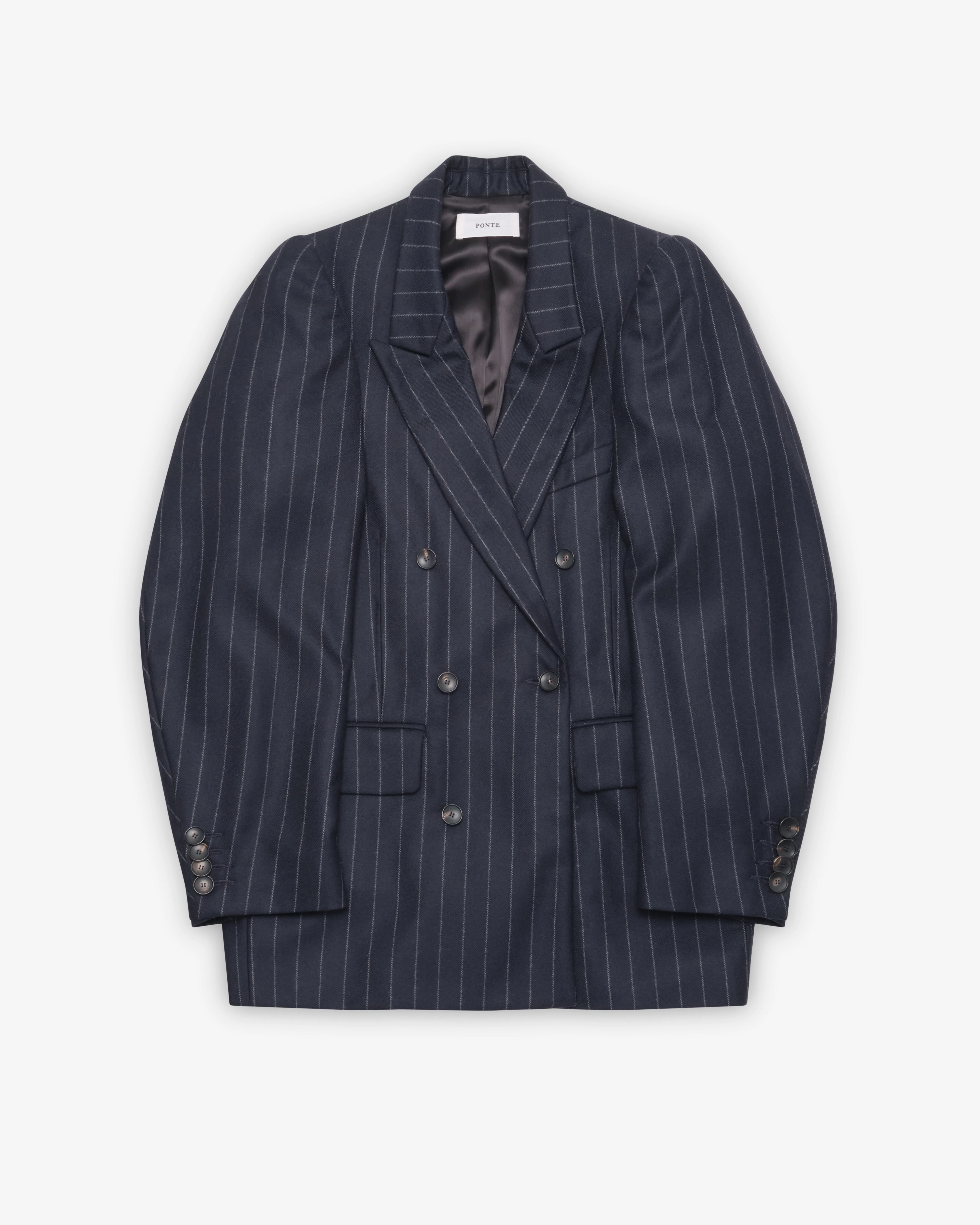 Ponte - Women's Double-Breasted Banker Jacket - (Navy)
