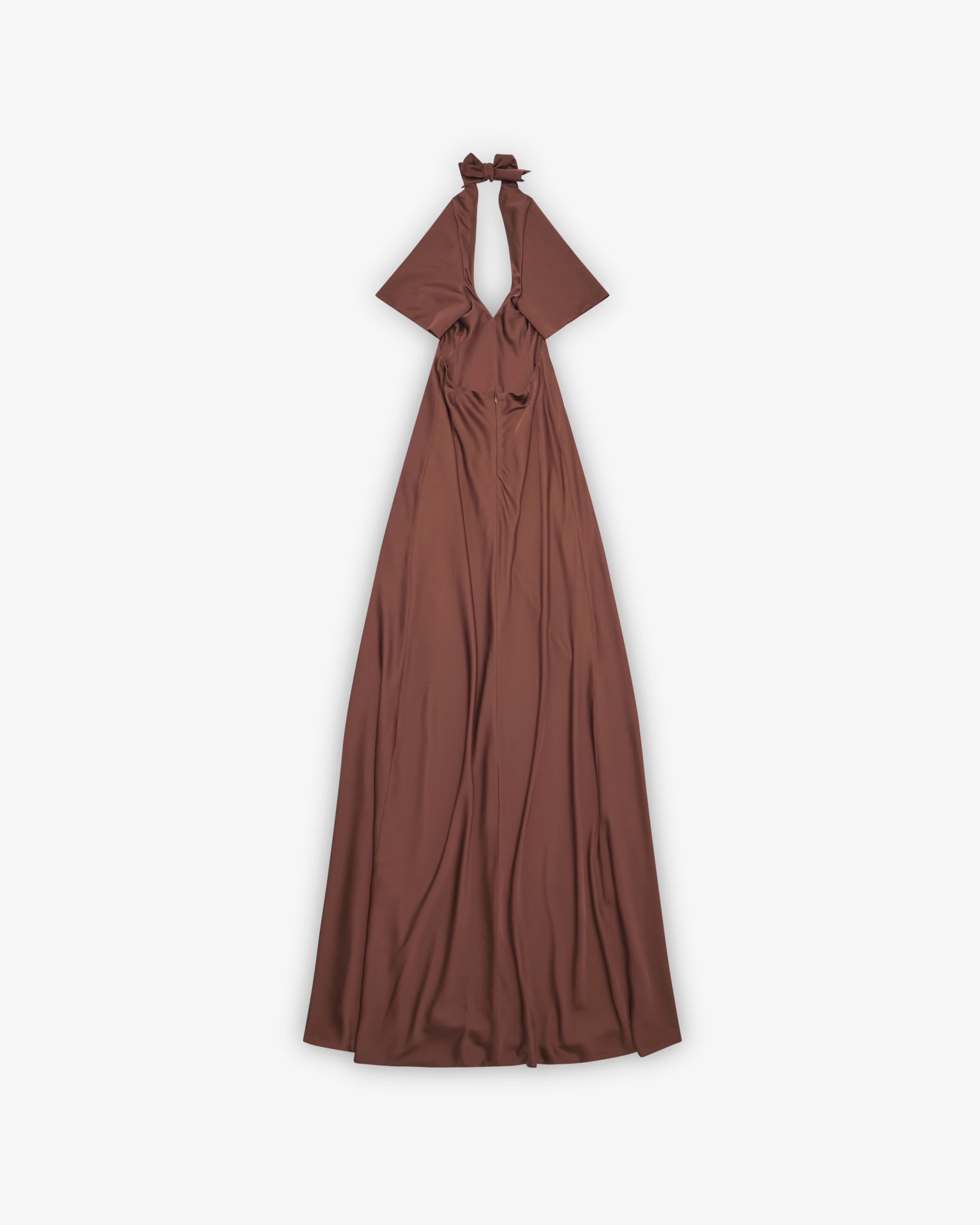 Torisheju - Women's Horned Halter Dress - (Brown)