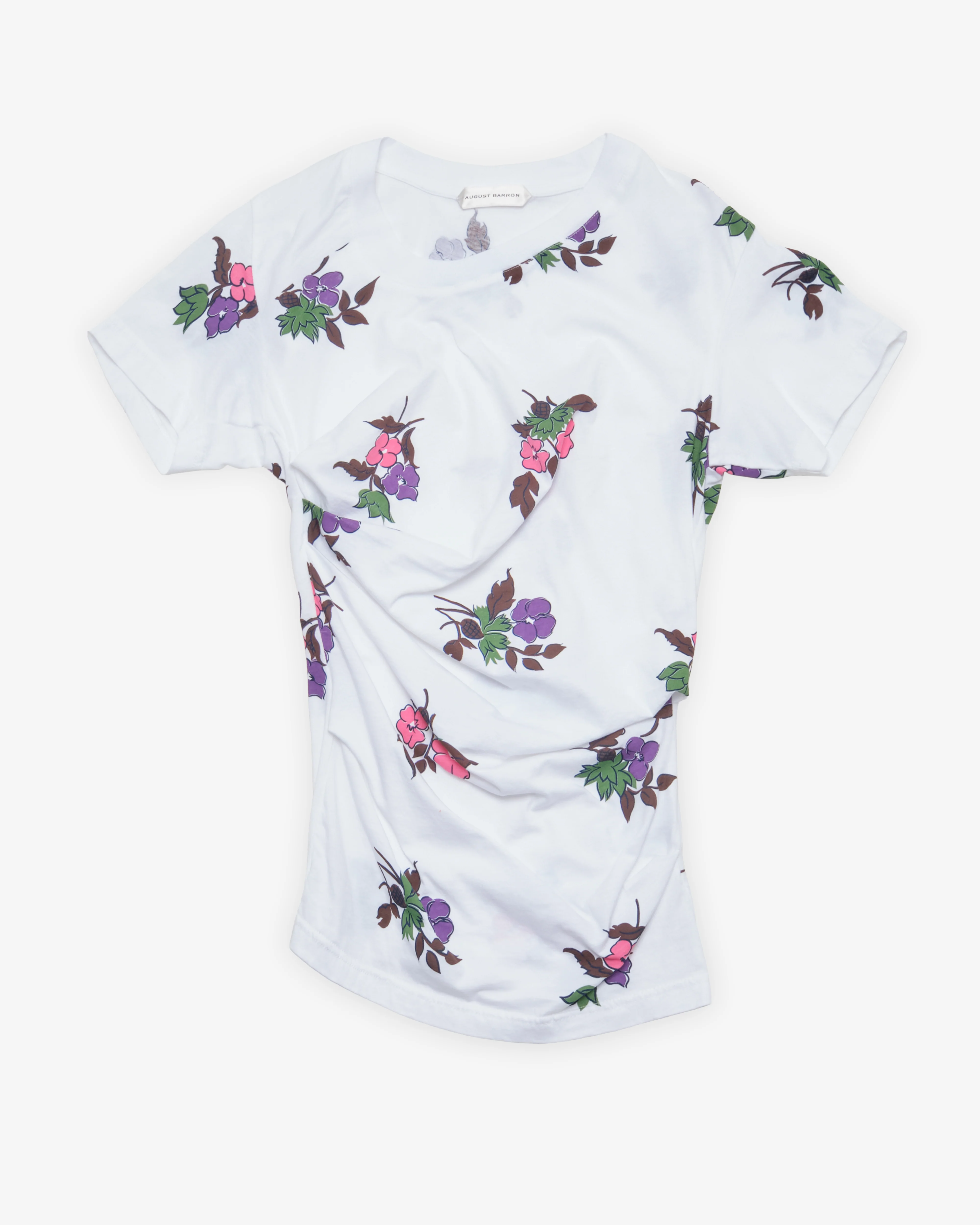 August Barron - Women's Lifted T-Shirt - (White Floral)