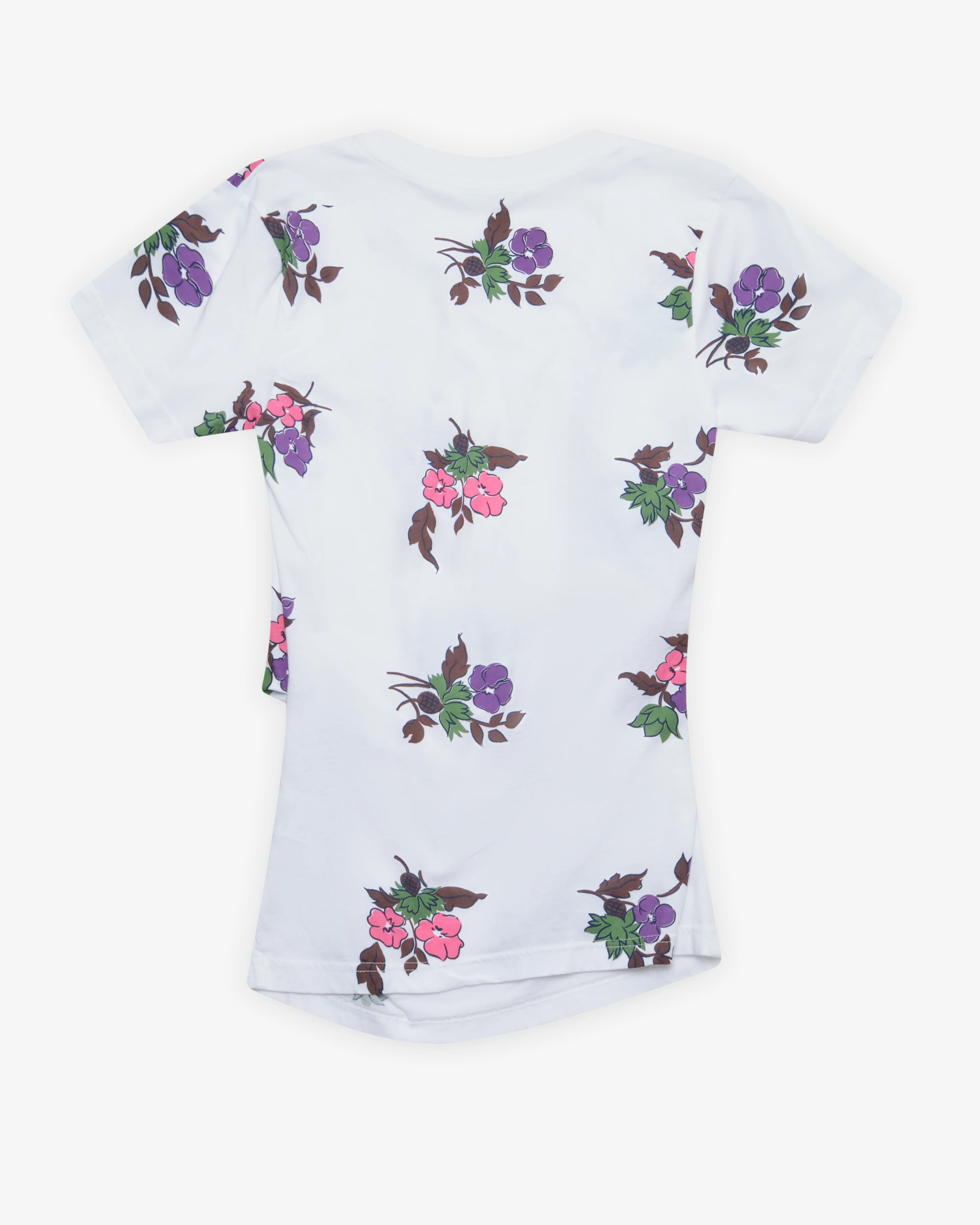August Barron - Women's Lifted T-Shirt - (White Floral)