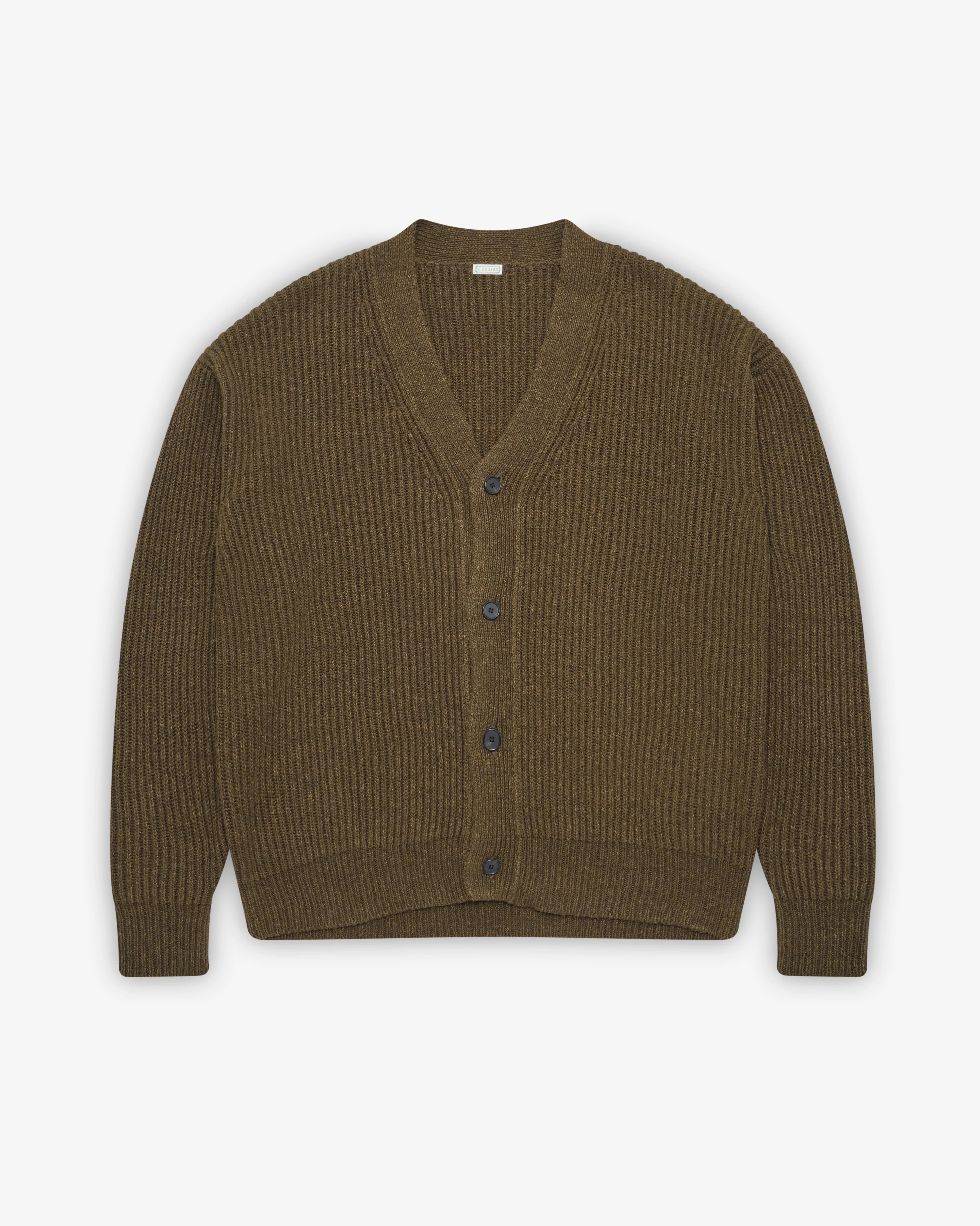 A.Presse - Men's Silk Linen Lilian Cardigan - (Olive)