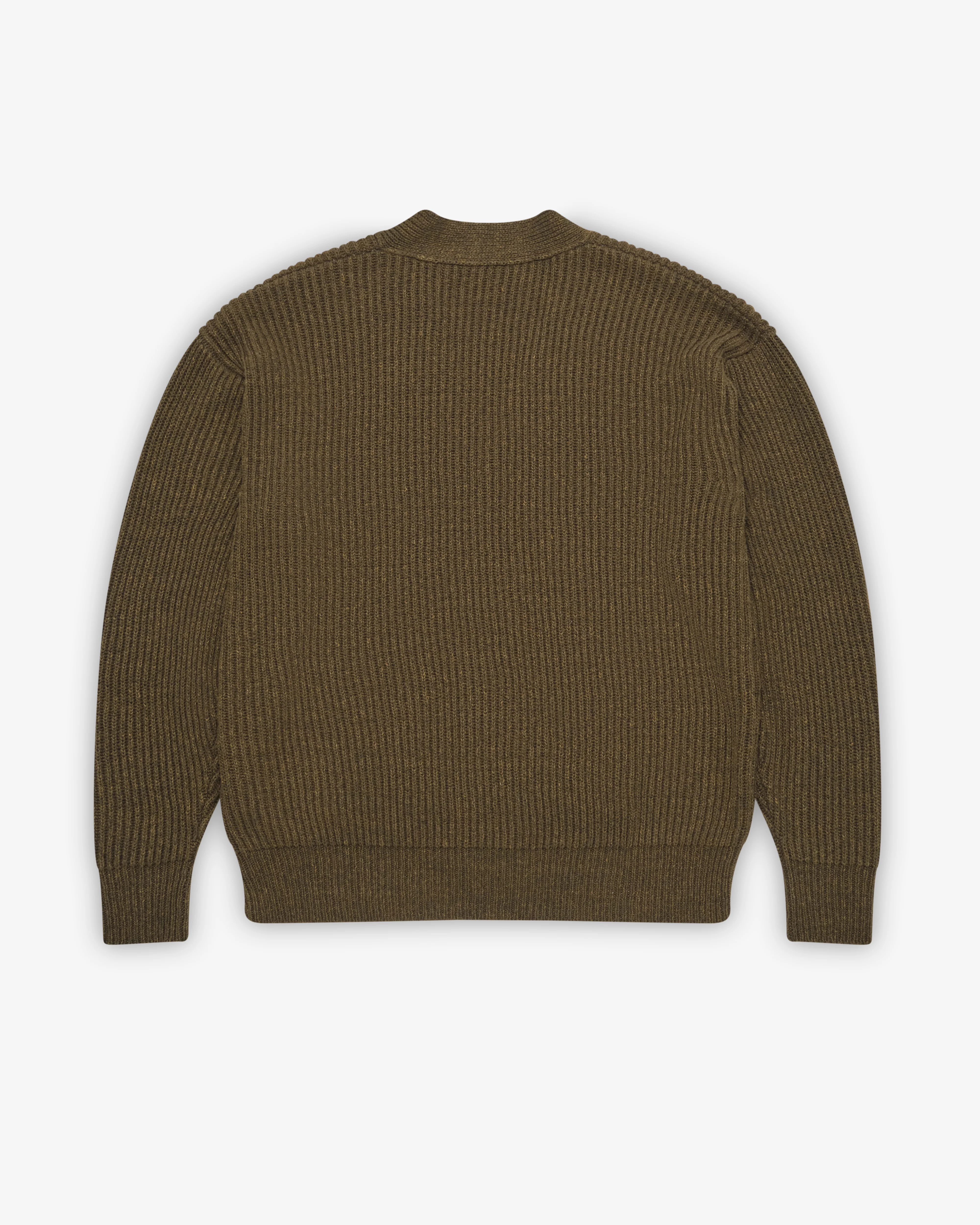 A.Presse - Men's Silk Linen Lilian Cardigan - (Olive)