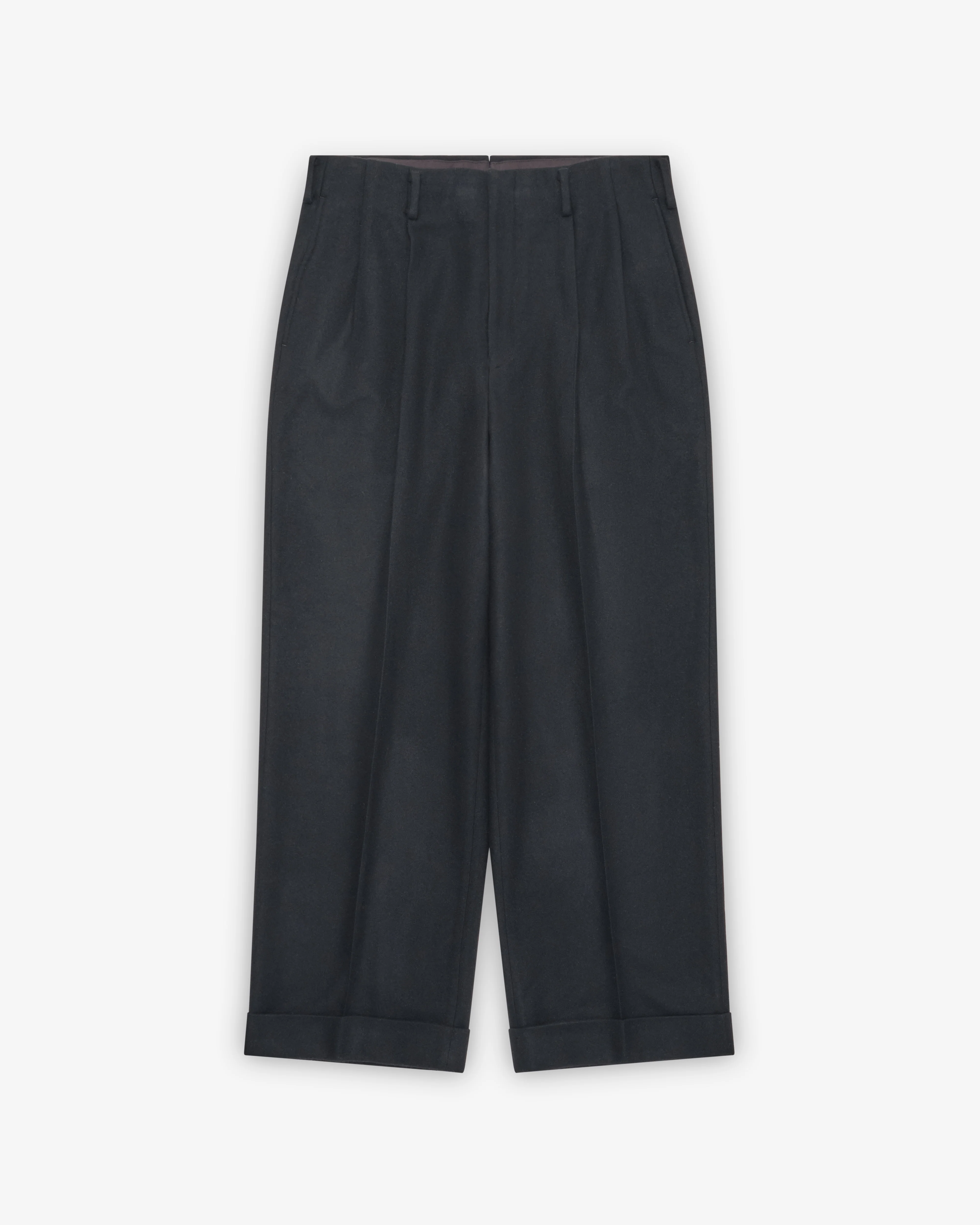 A.Presse - Men's Wide Tapered Trousers - (Black)