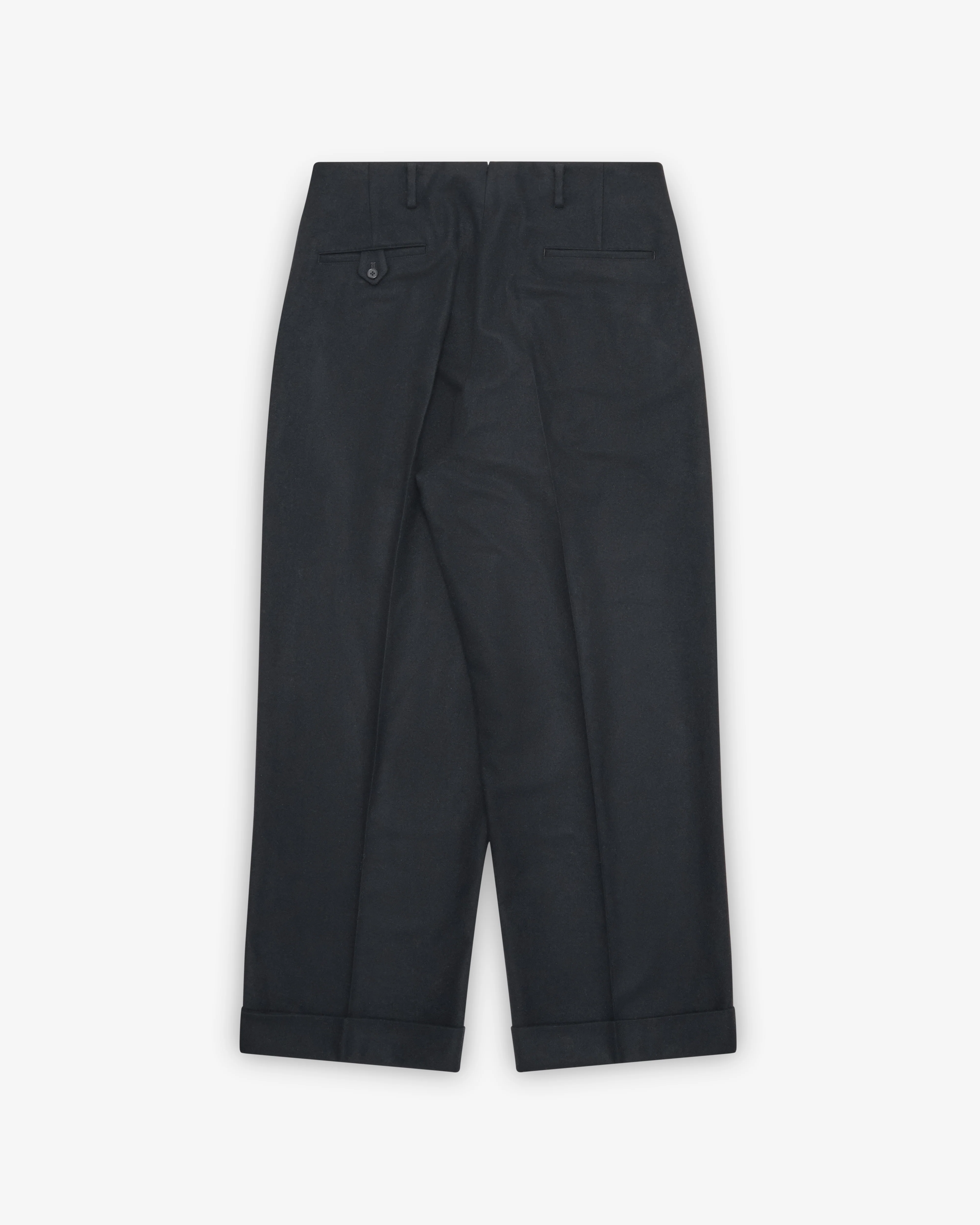 A.Presse - Men's Wide Tapered Trousers - (Black)