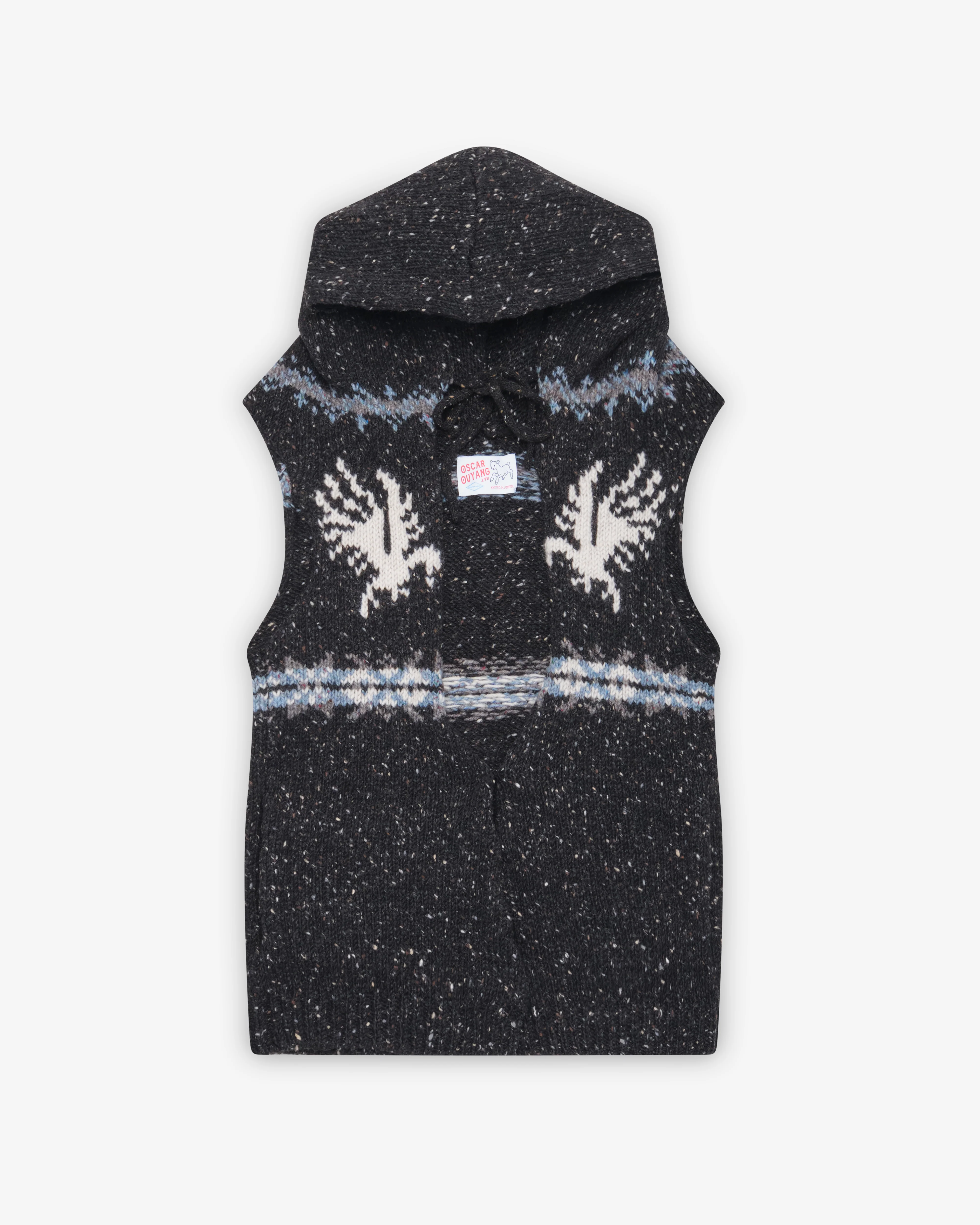 Oscar Ouyang - Men's Eagle Fair Isle Vest - (Black)