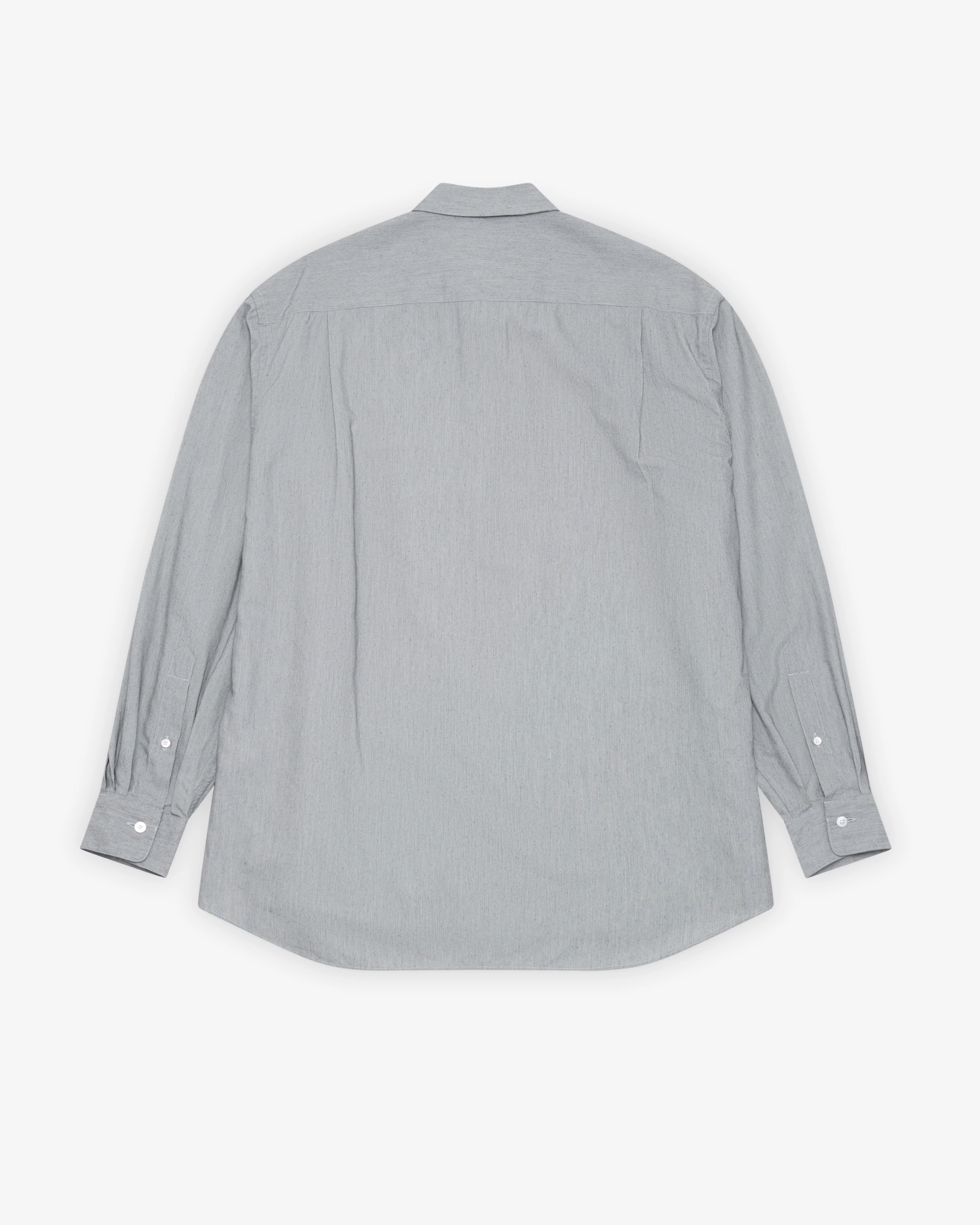 A.Presse - Men's Silk Regular Collar Shirt - (Gray)