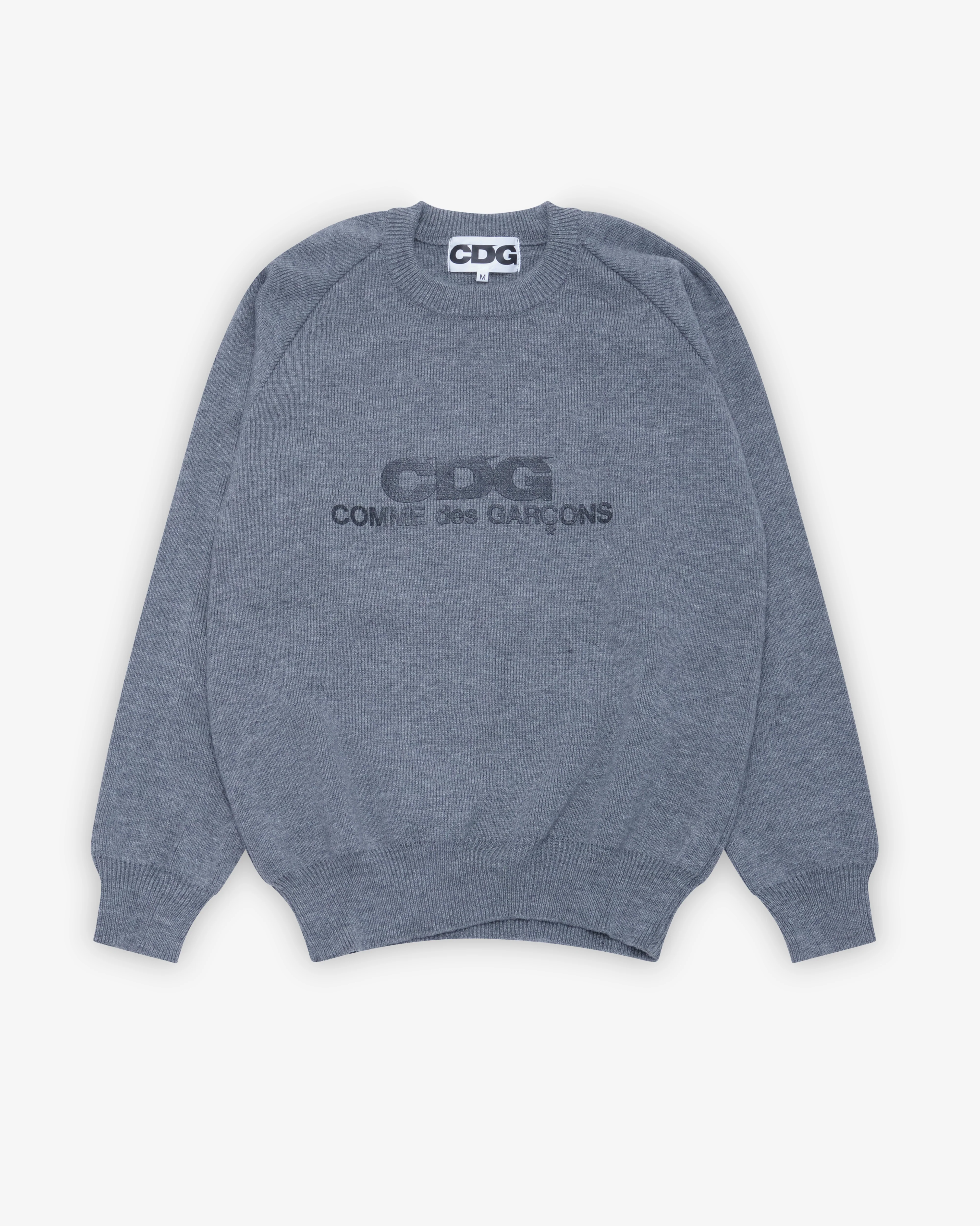 CDG - Rib Stitch School Pullover - (Grey)