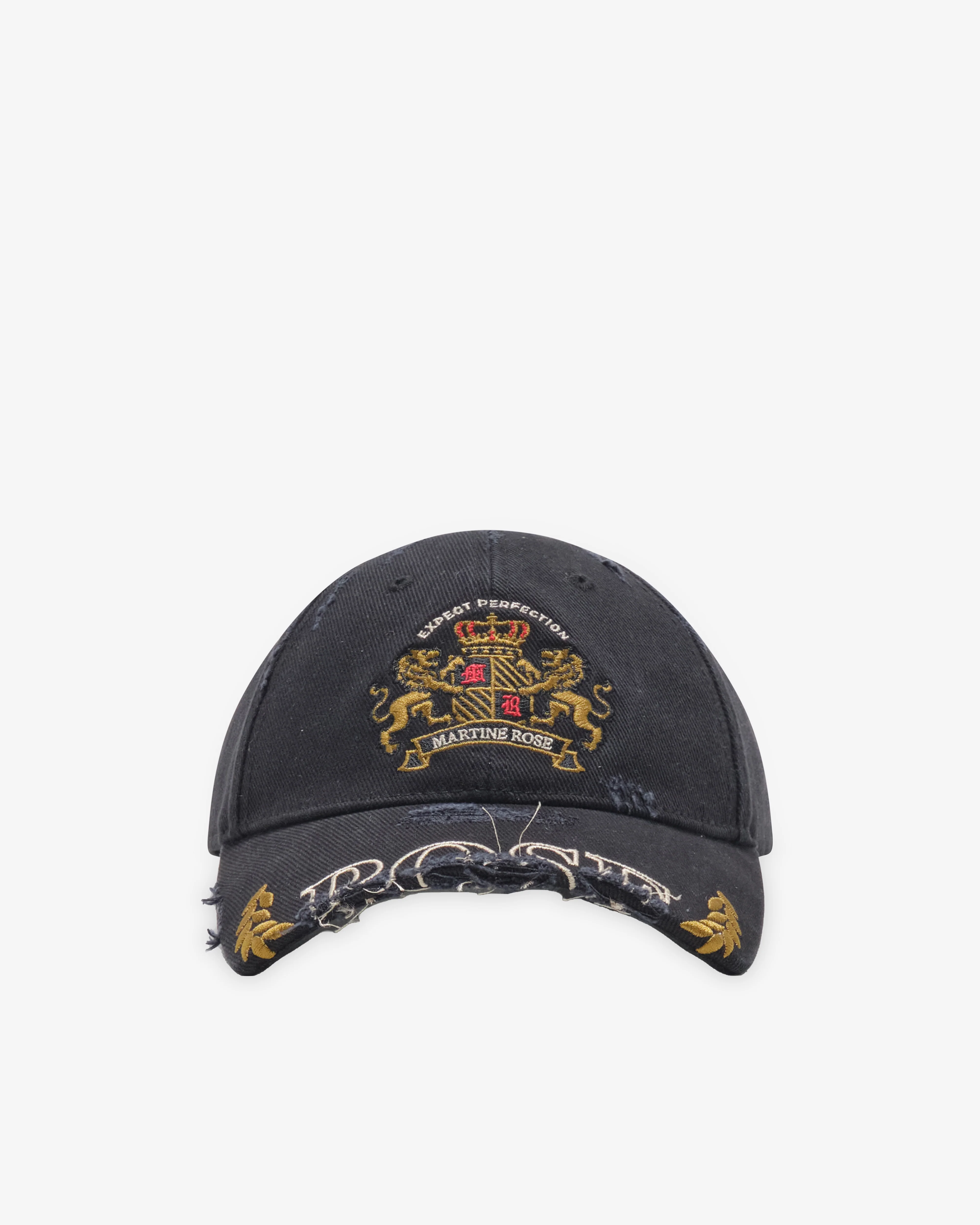 Martine Rose - Men's Cut Peak Cap - (Black Wash)