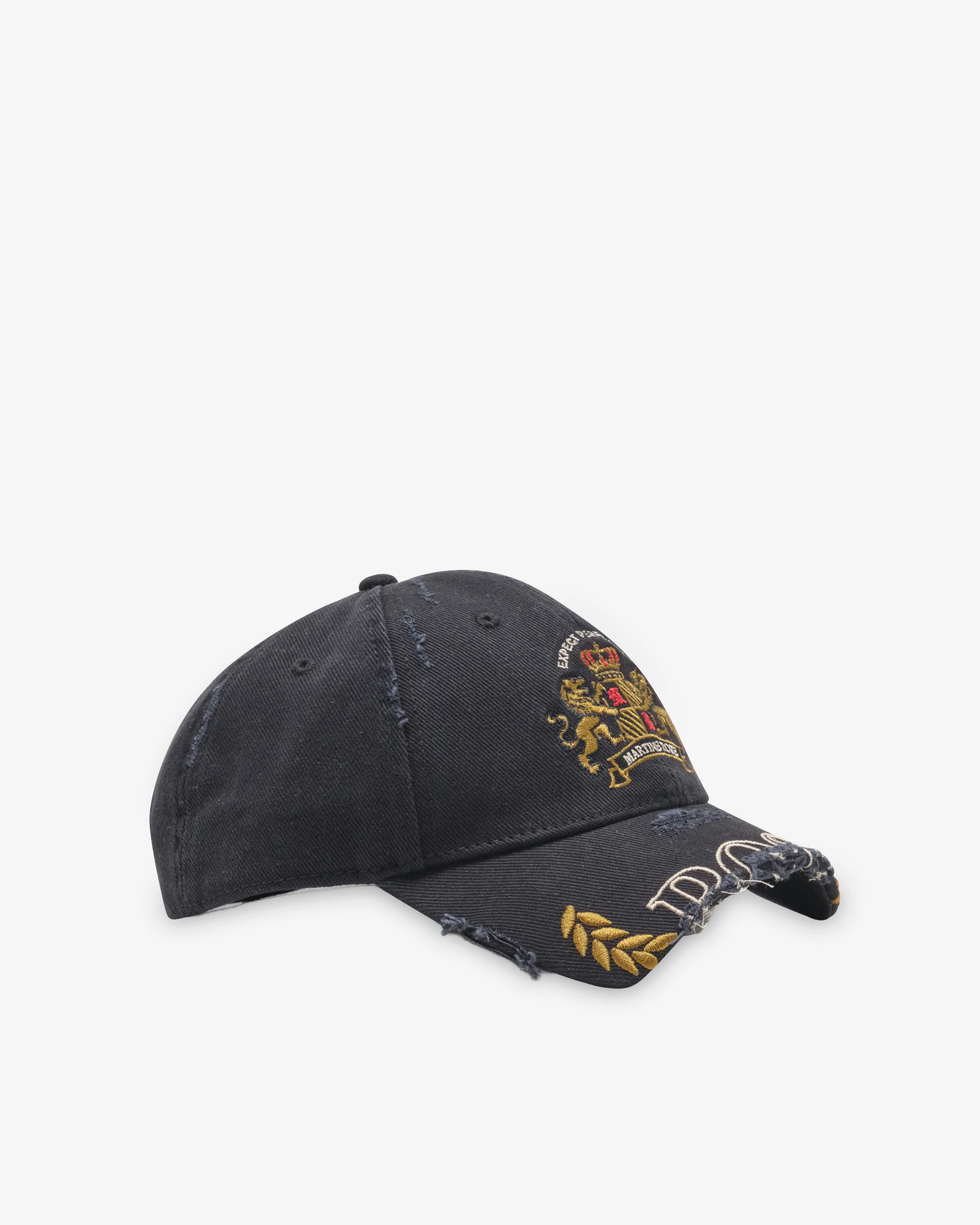 Martine Rose - Men's Cut Peak Cap - (Black Wash)