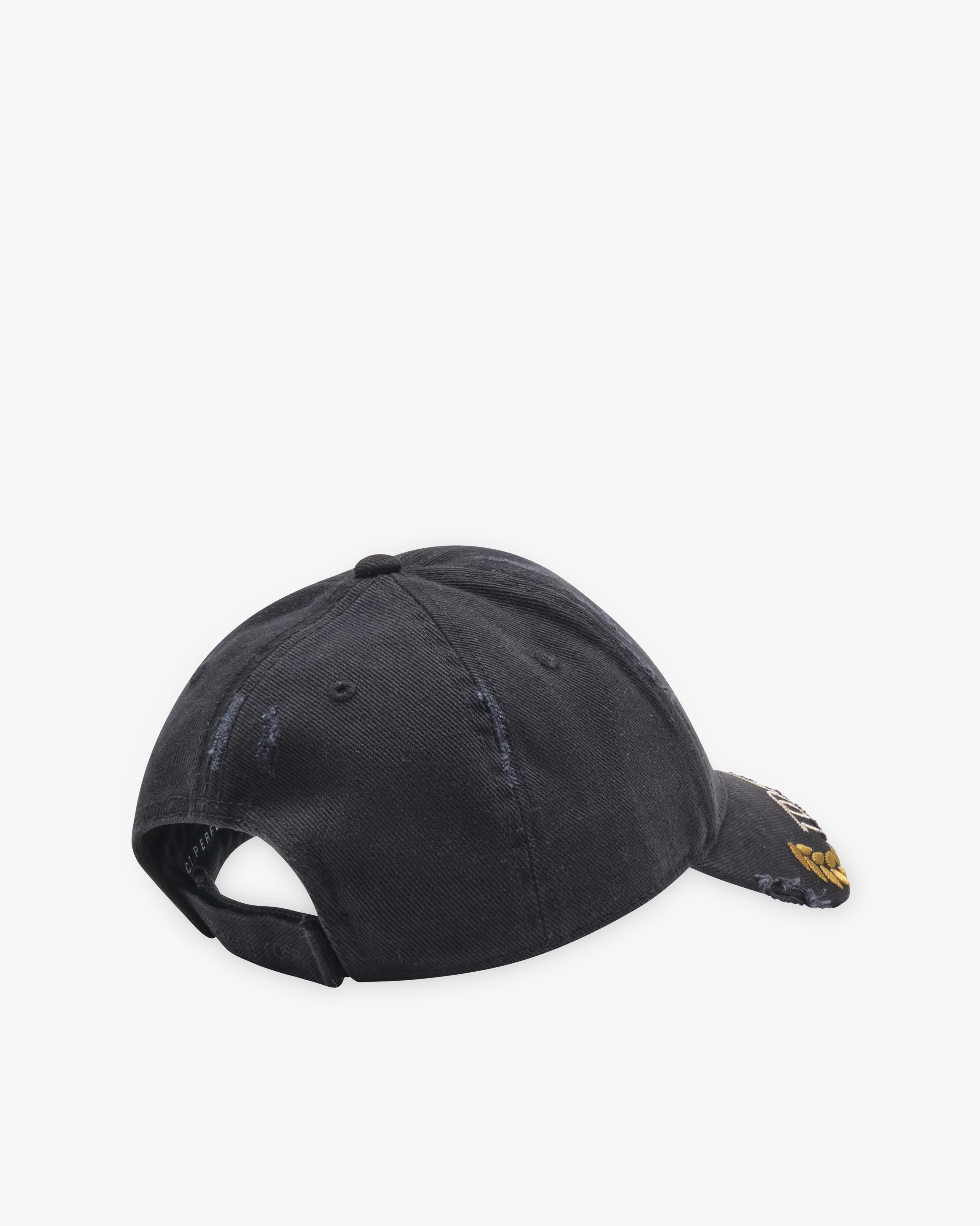 Martine Rose - Men's Cut Peak Cap - (Black Wash)