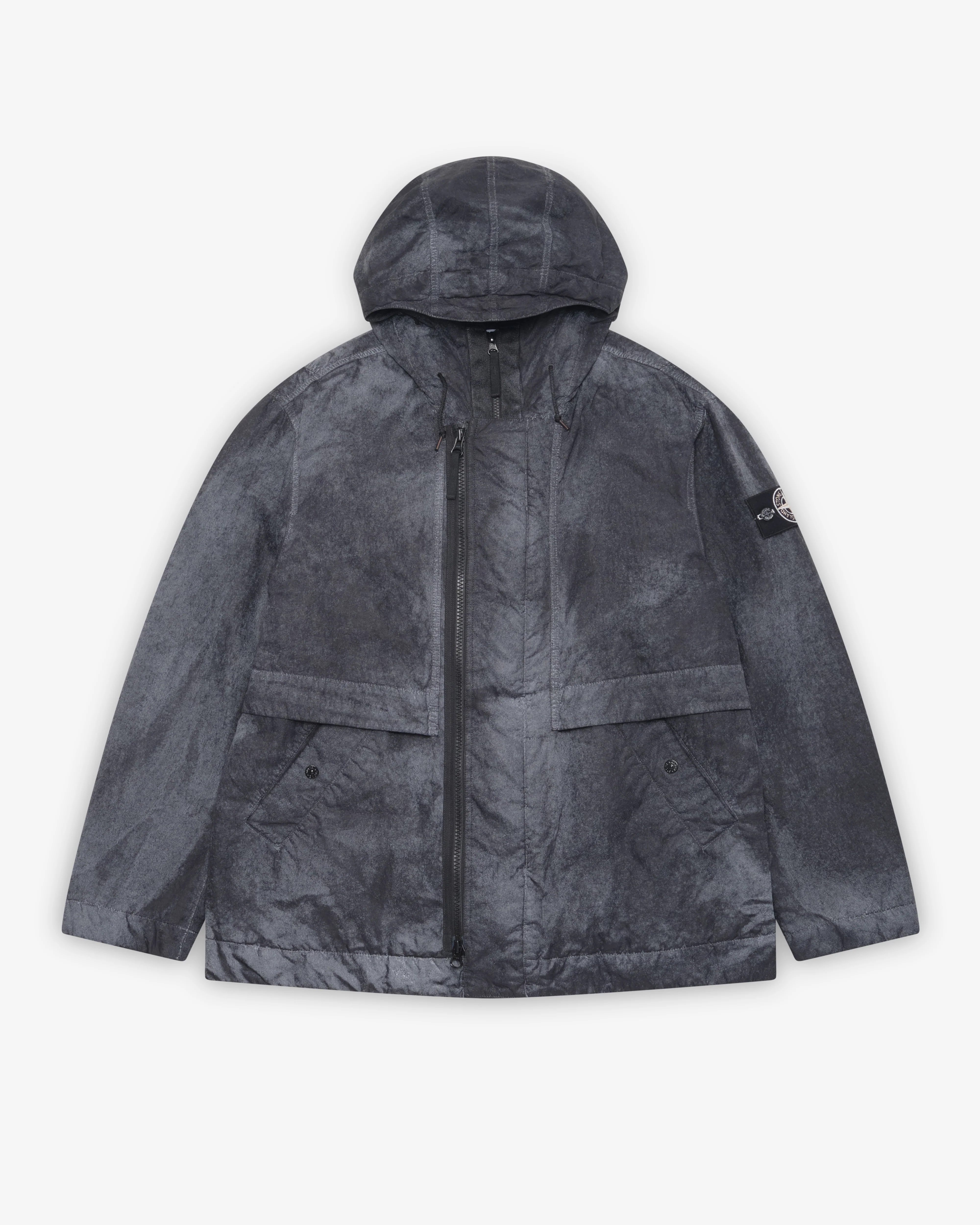 Stone Island - Men's Dense Nylon T-C Hand Sprayed Reflective Jacket - (Black)