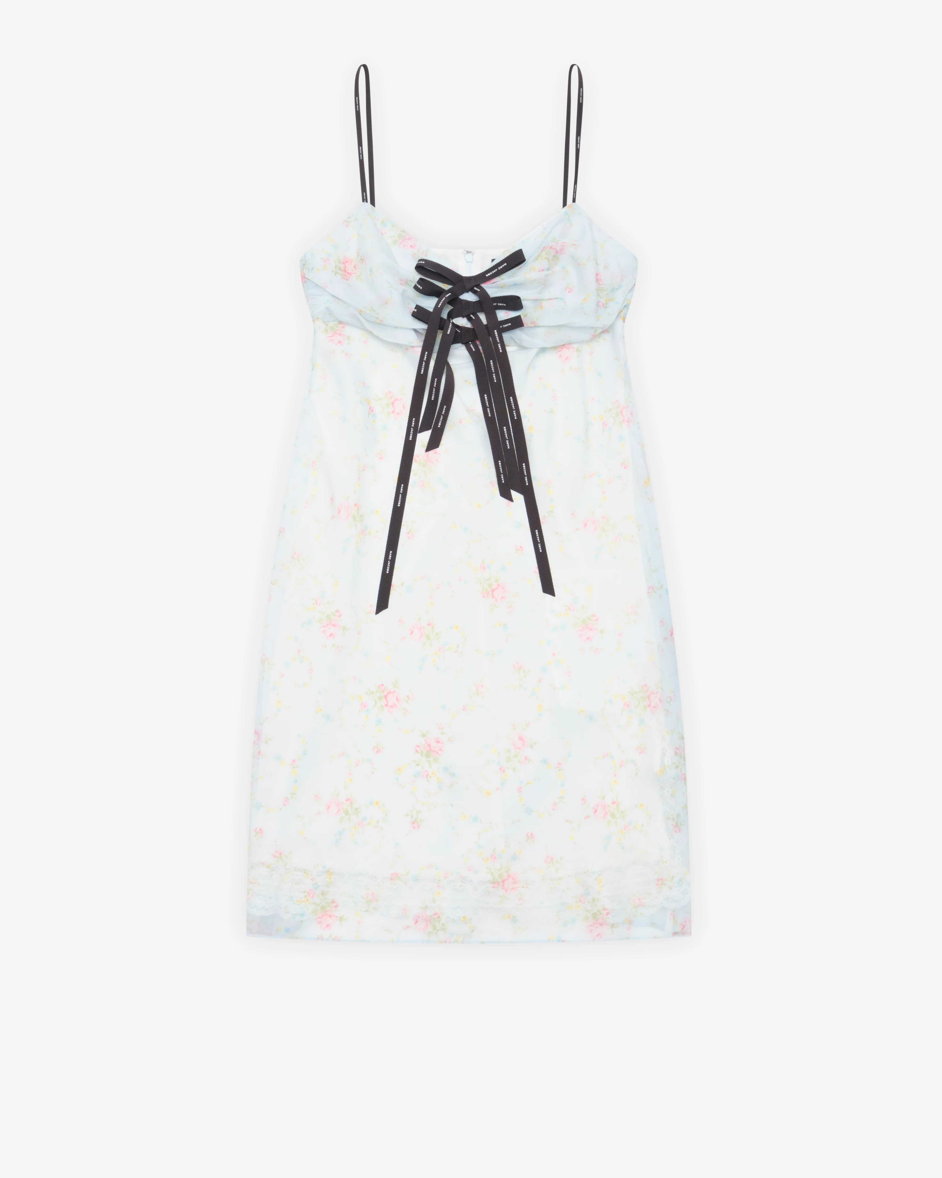 Marc Jacobs - Women's Blurred Floral Slip Dress - (Blue Mist)