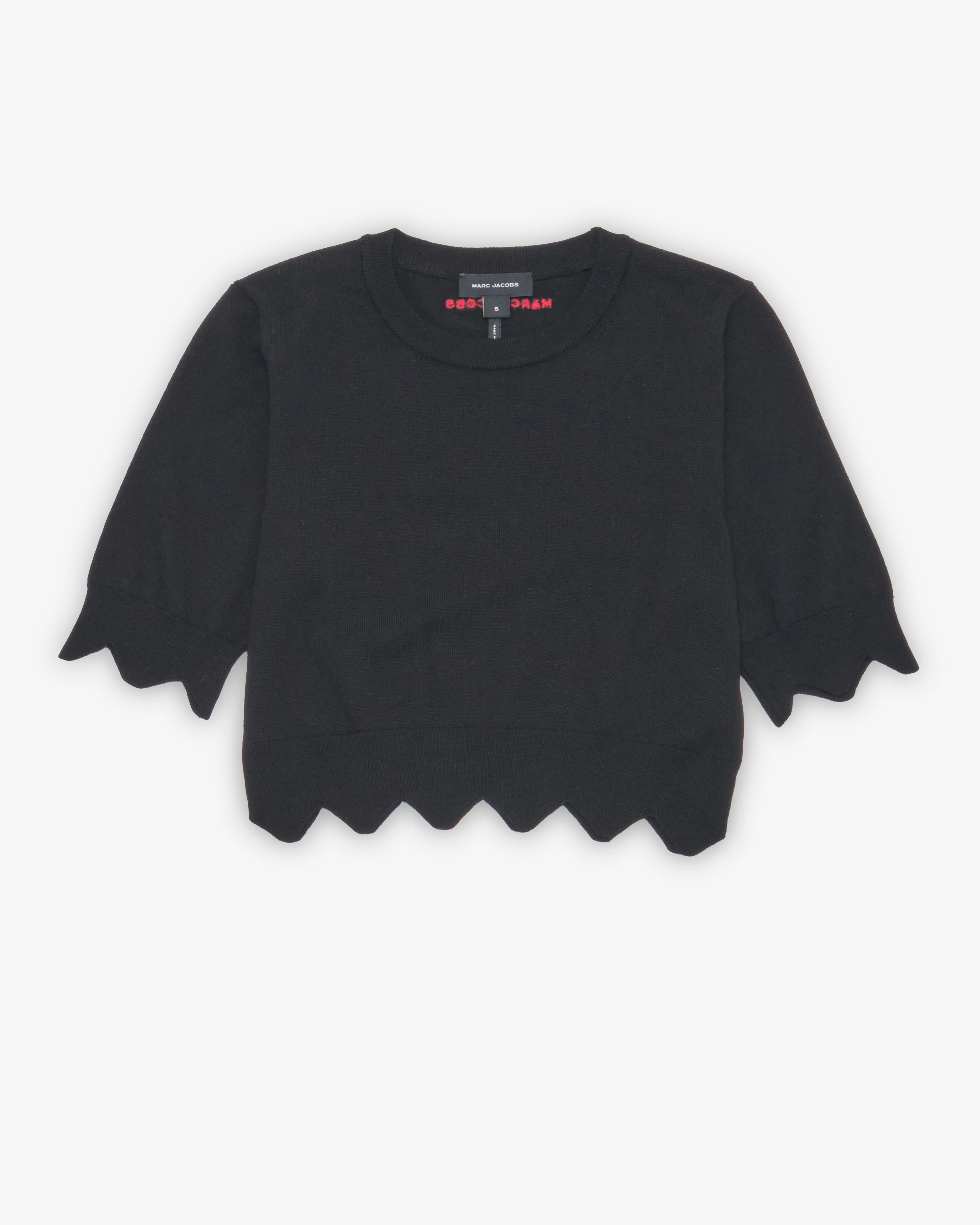 Marc Jacobs - Women's Scallop Daisy Crop Sweater - (Black)