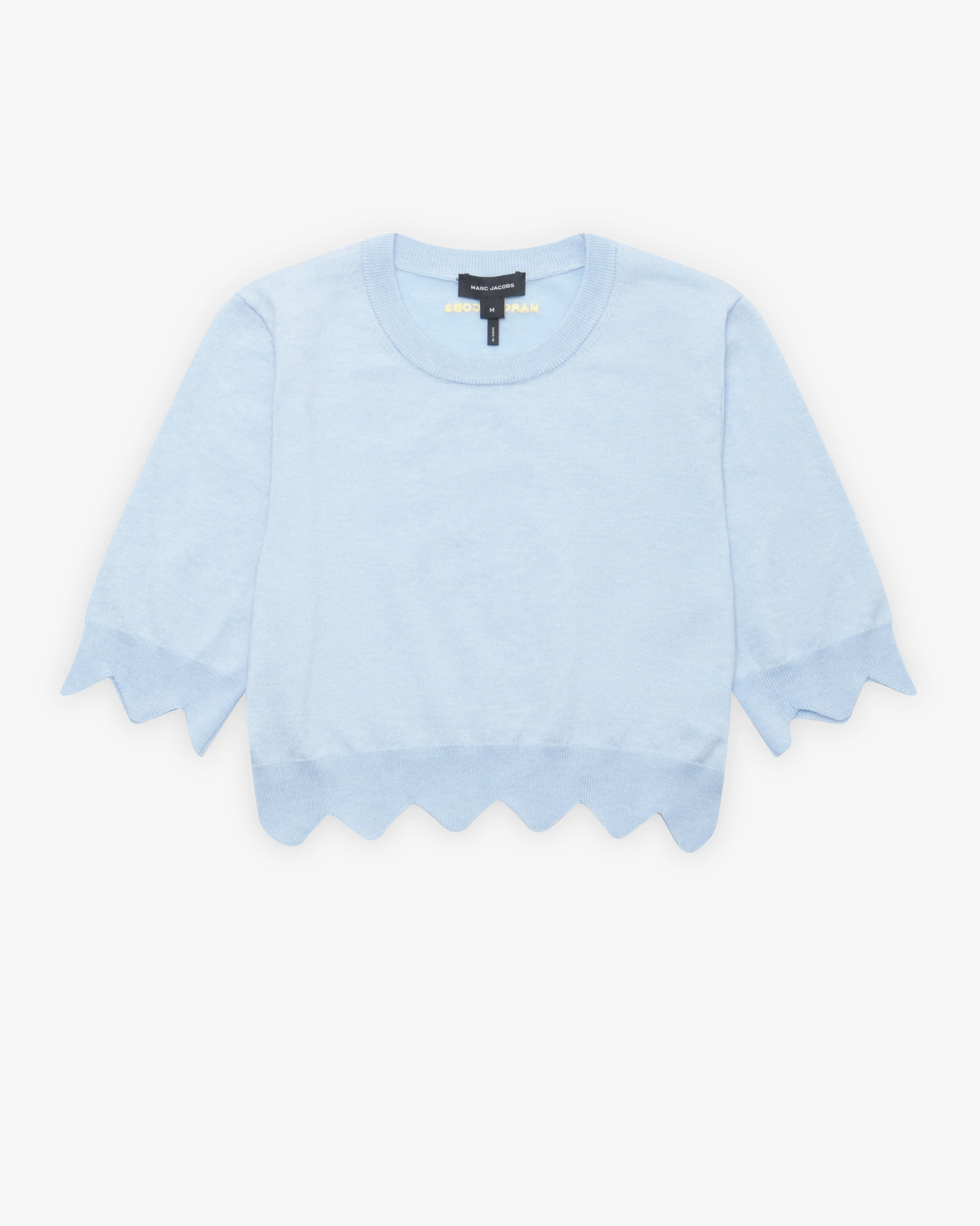 Marc Jacobs - Women's Scallop Daisy Crop Sweater - (Blue Mist)