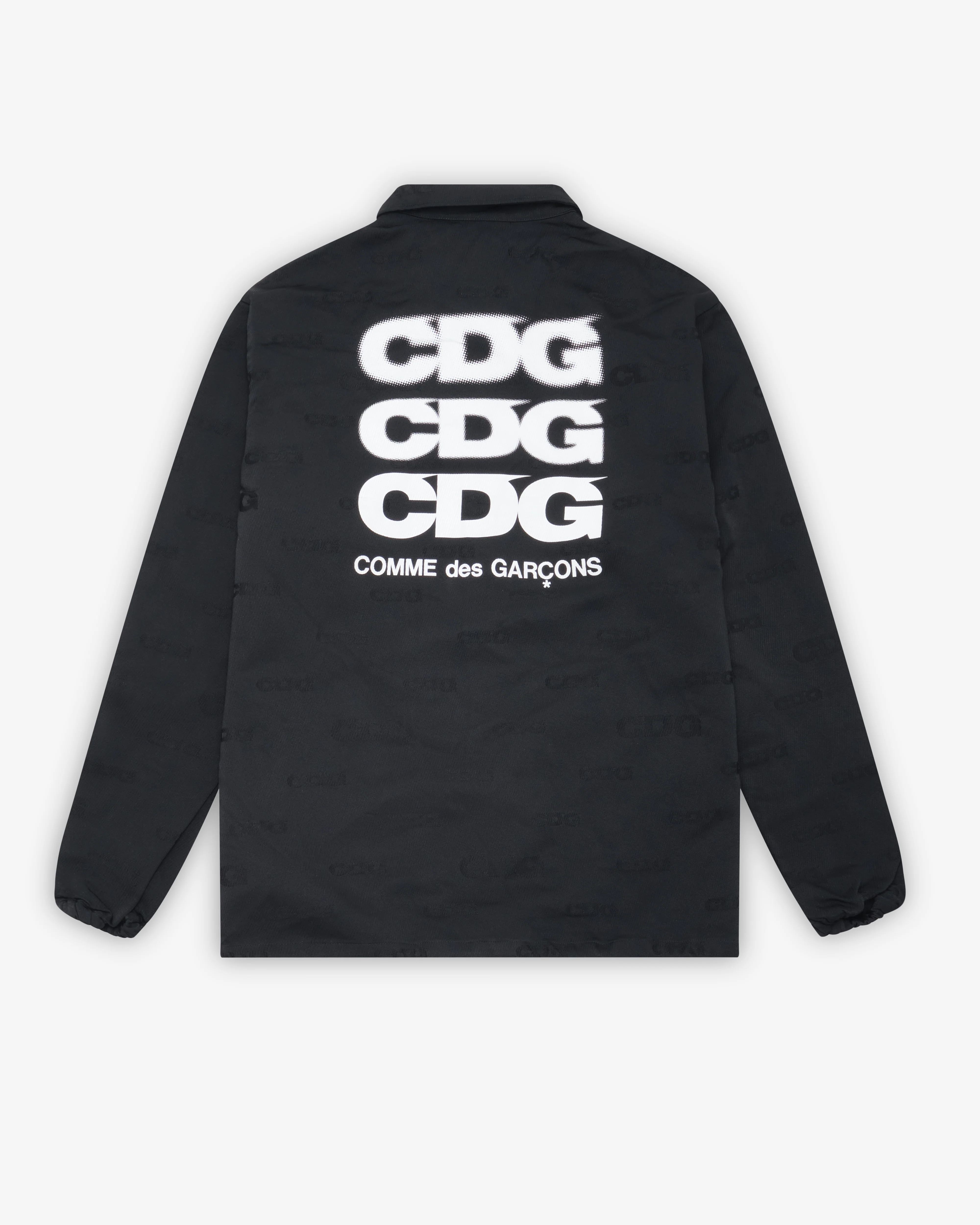 CDG - Pixelated Logo Coach Jacket - (Black)