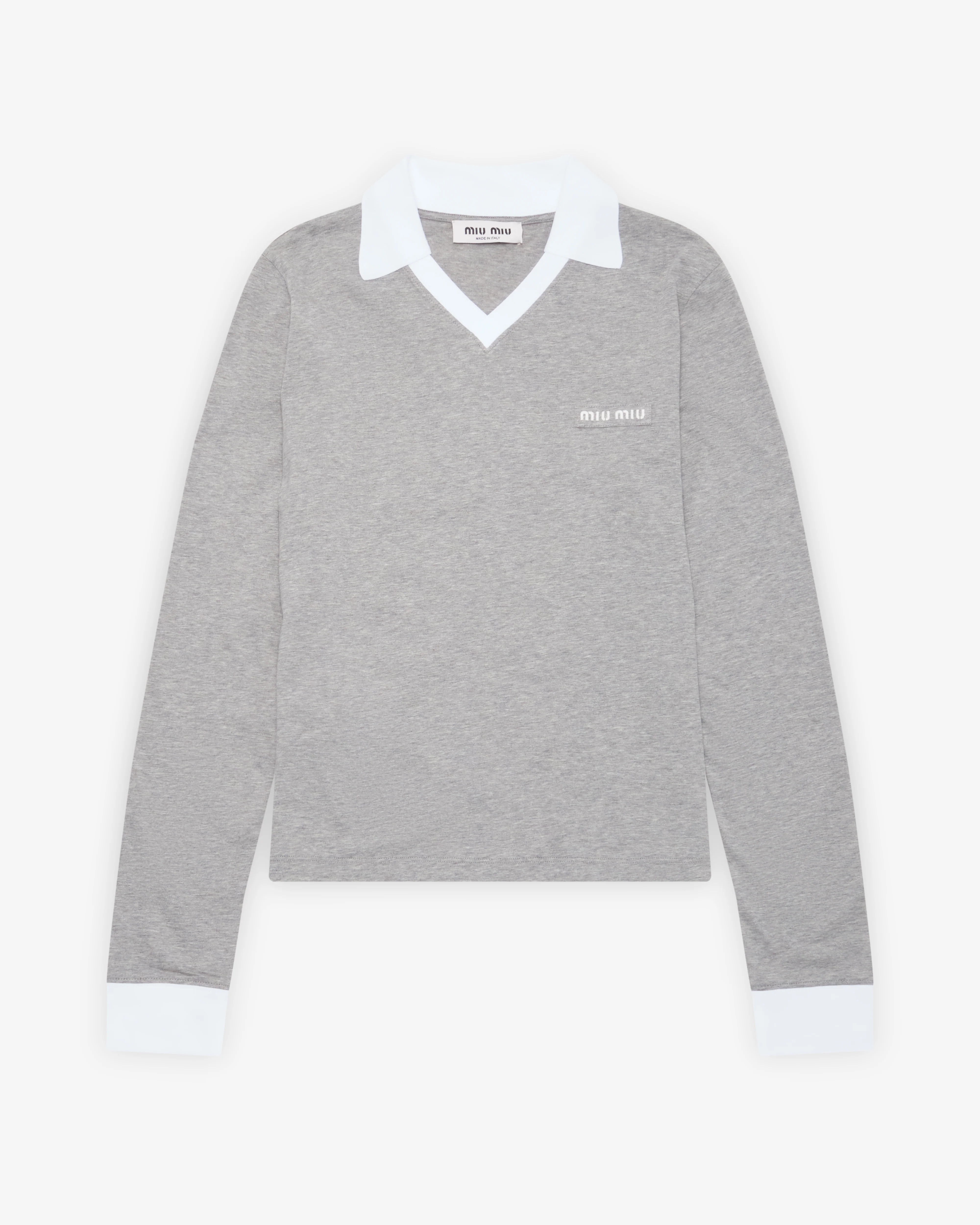 Miu Miu - Women's Polo Shirt - (Grey/White)
