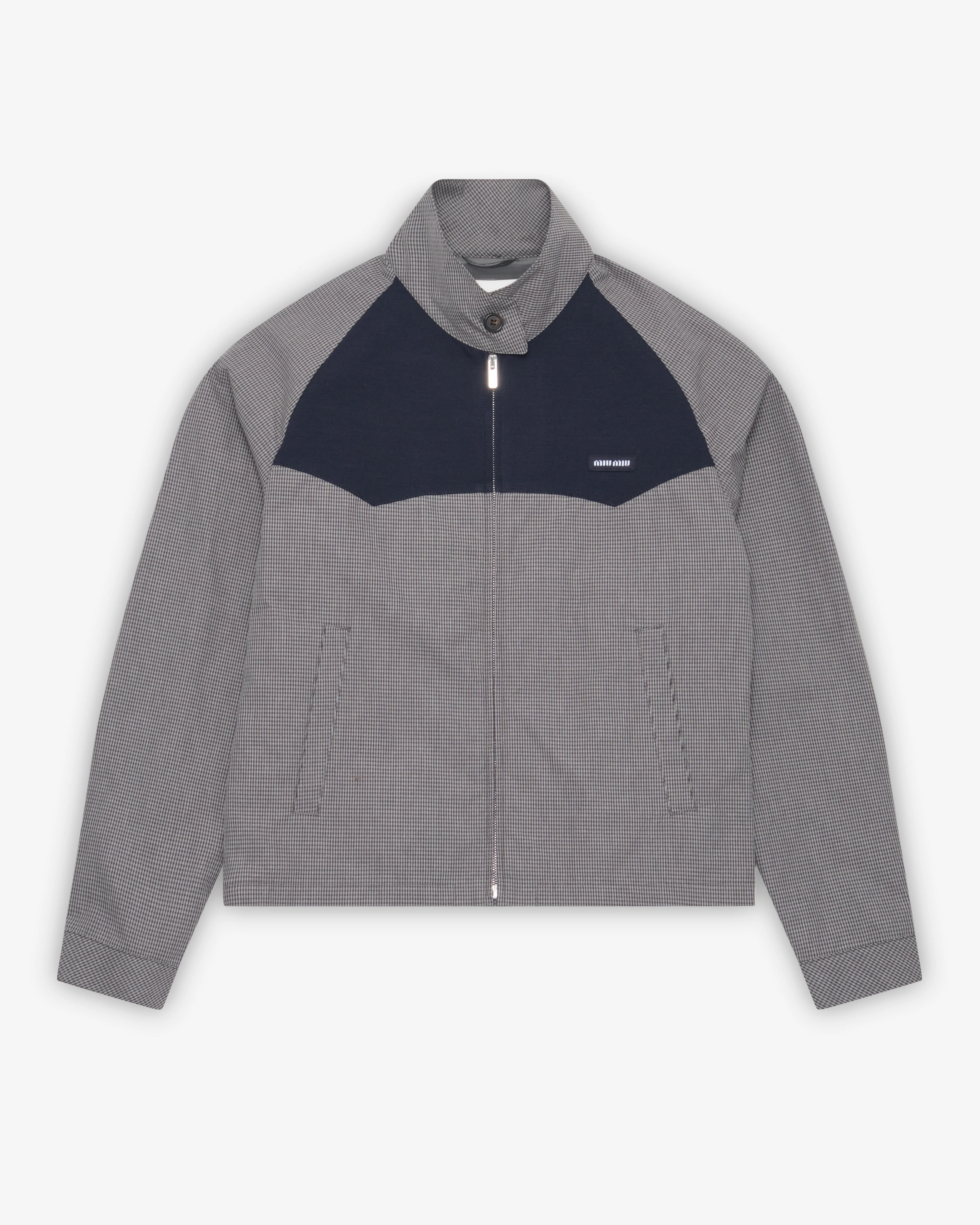 Miu Miu - Men's Gingham Check Blouson Jacket - (Grey)