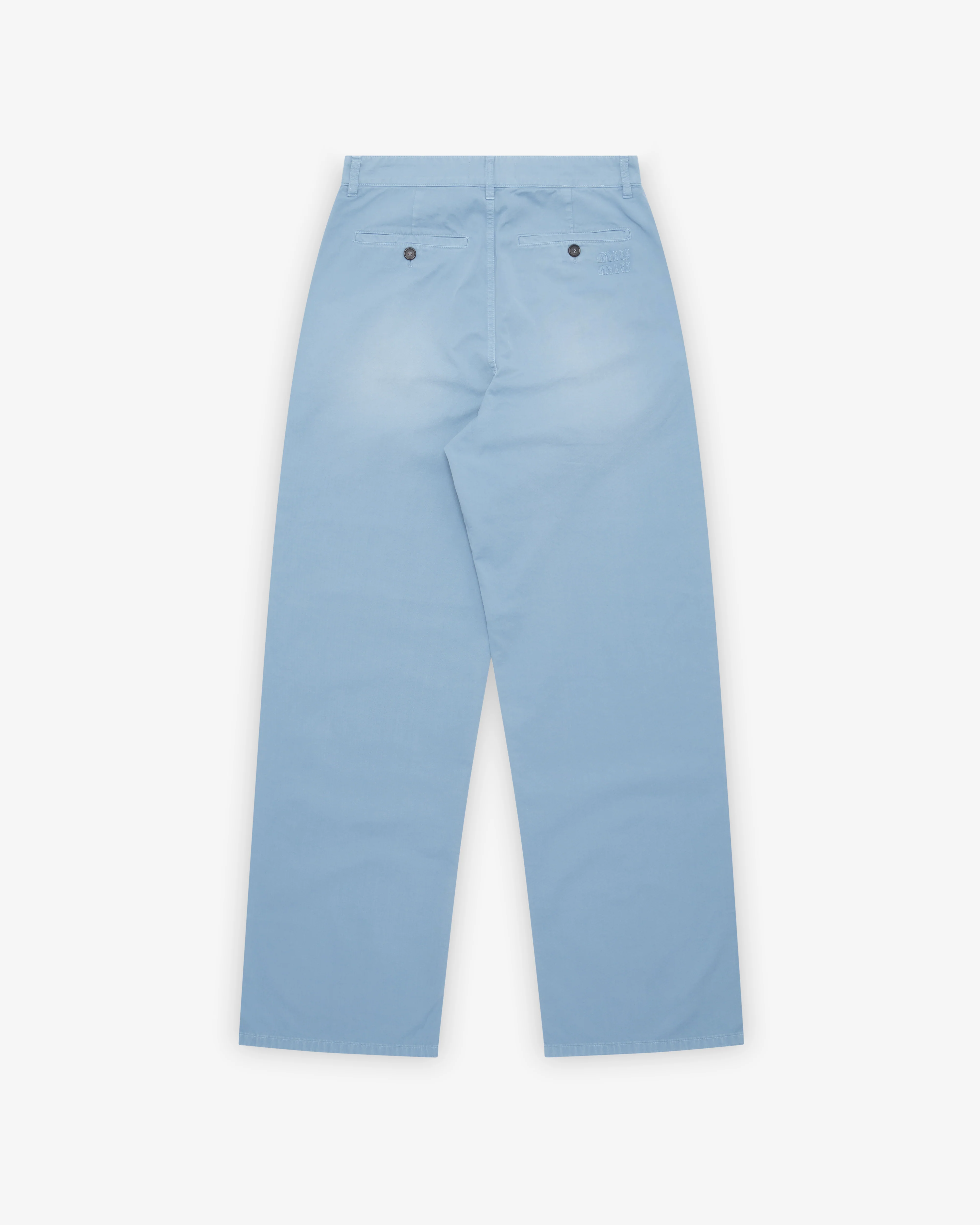 Miu Miu - Women's Garment-Dyed Twill Pants - (Astral Blue)