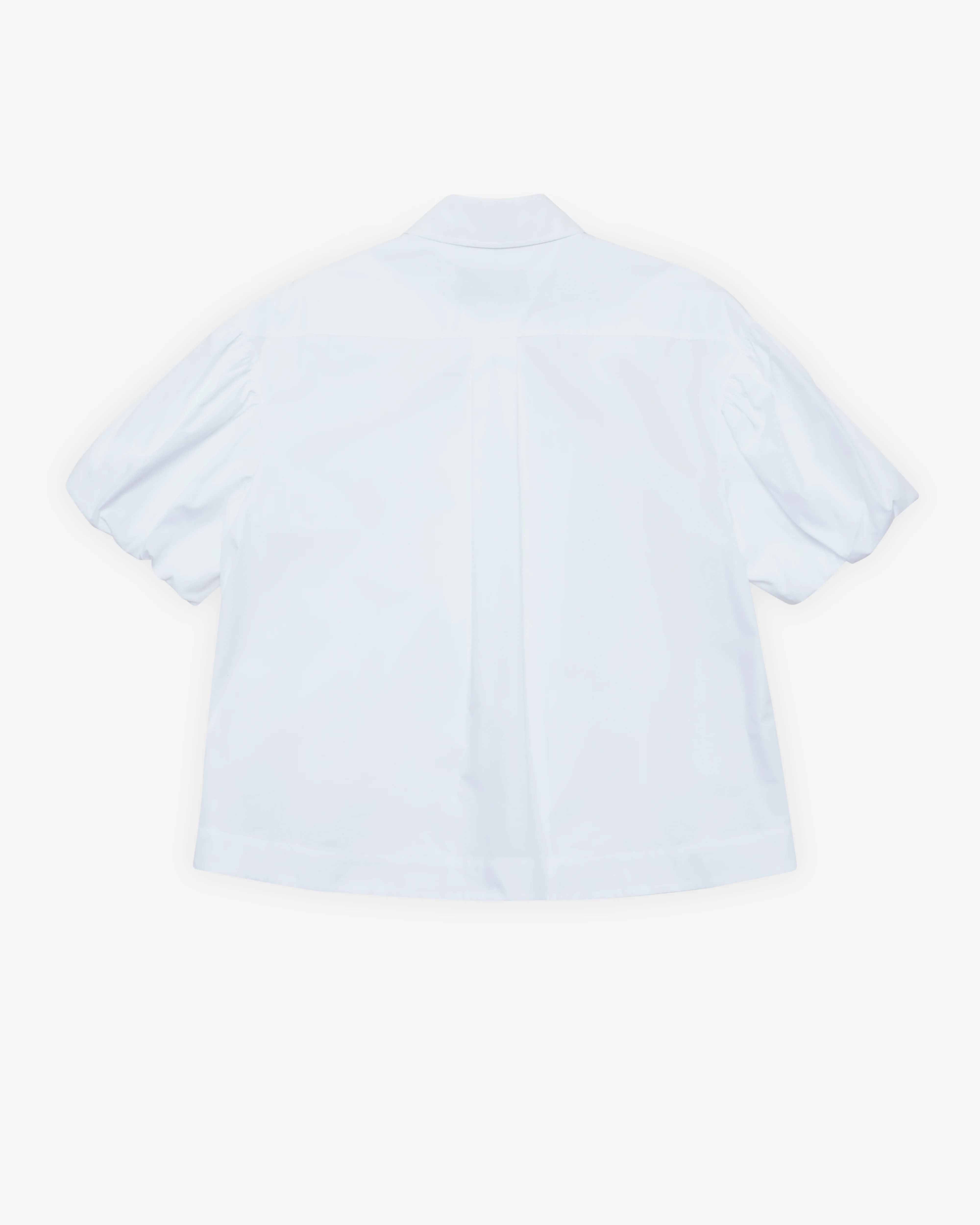 Simone Rocha - Women's Cropped Ribbon Rosette Puff Sleeve Shirt - (White)
