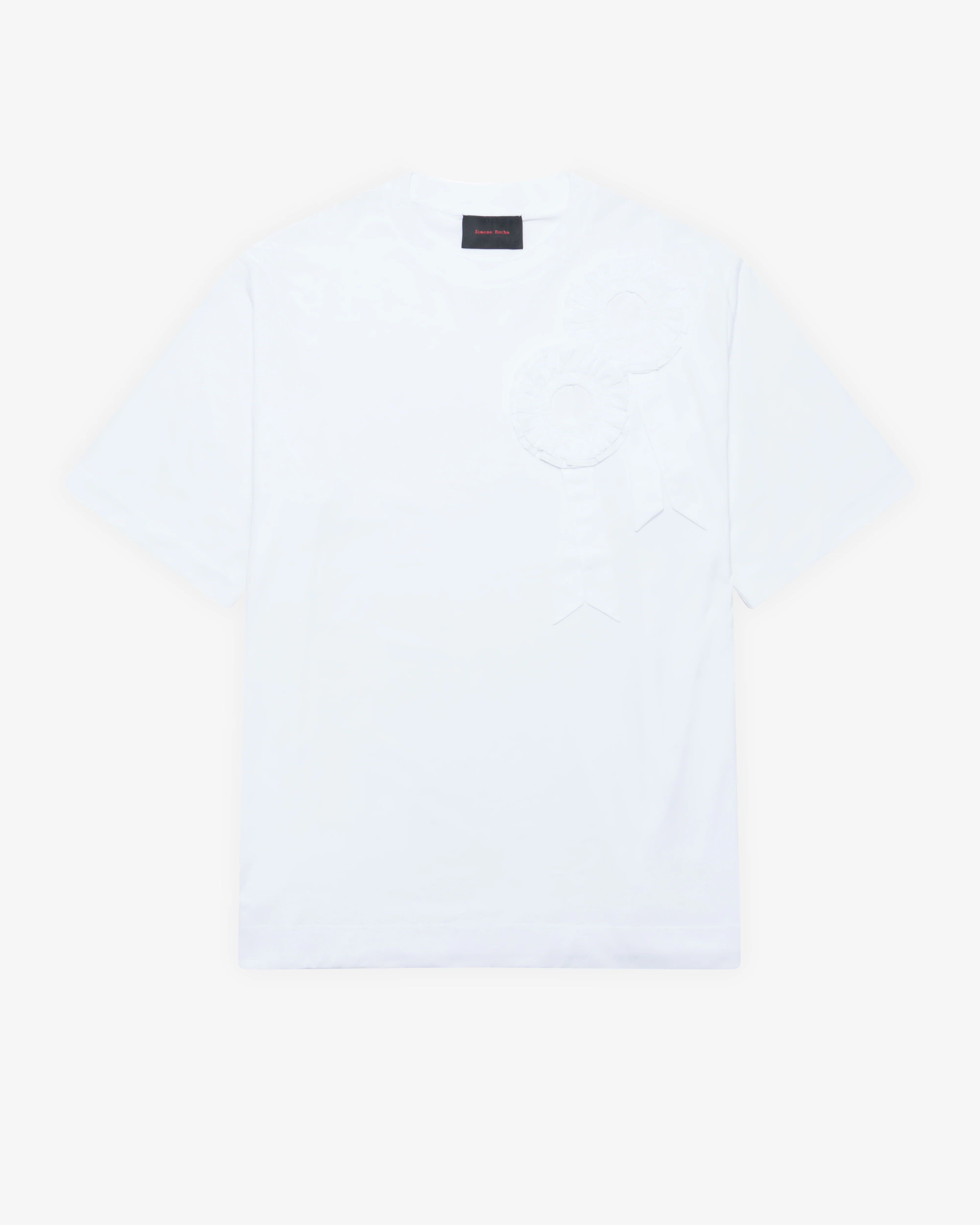Simone Rocha - Men's Ruffle Rosette Boxy T-Shirt - (White)