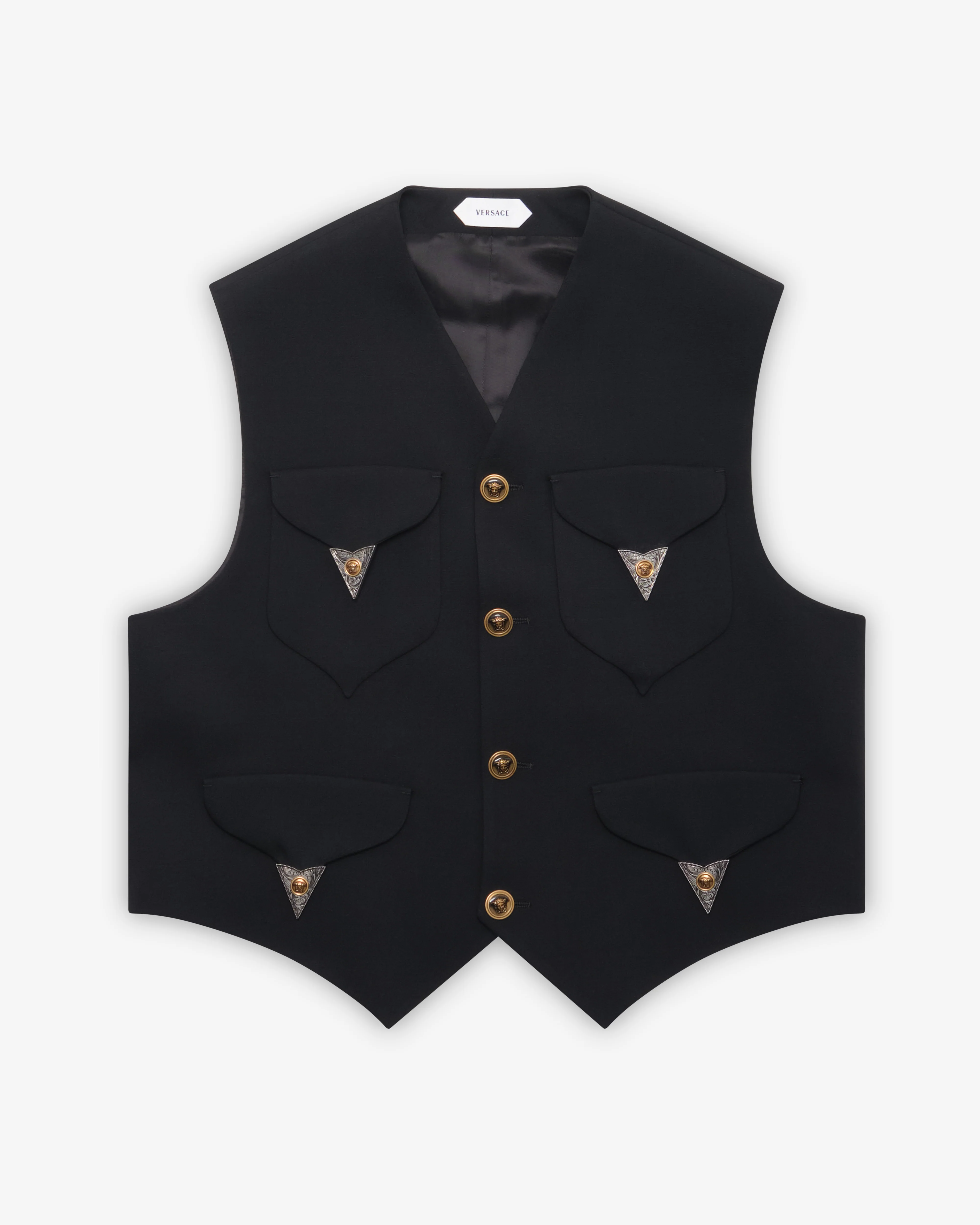 Versace - Men's Stretch Wool Vest - (Black)