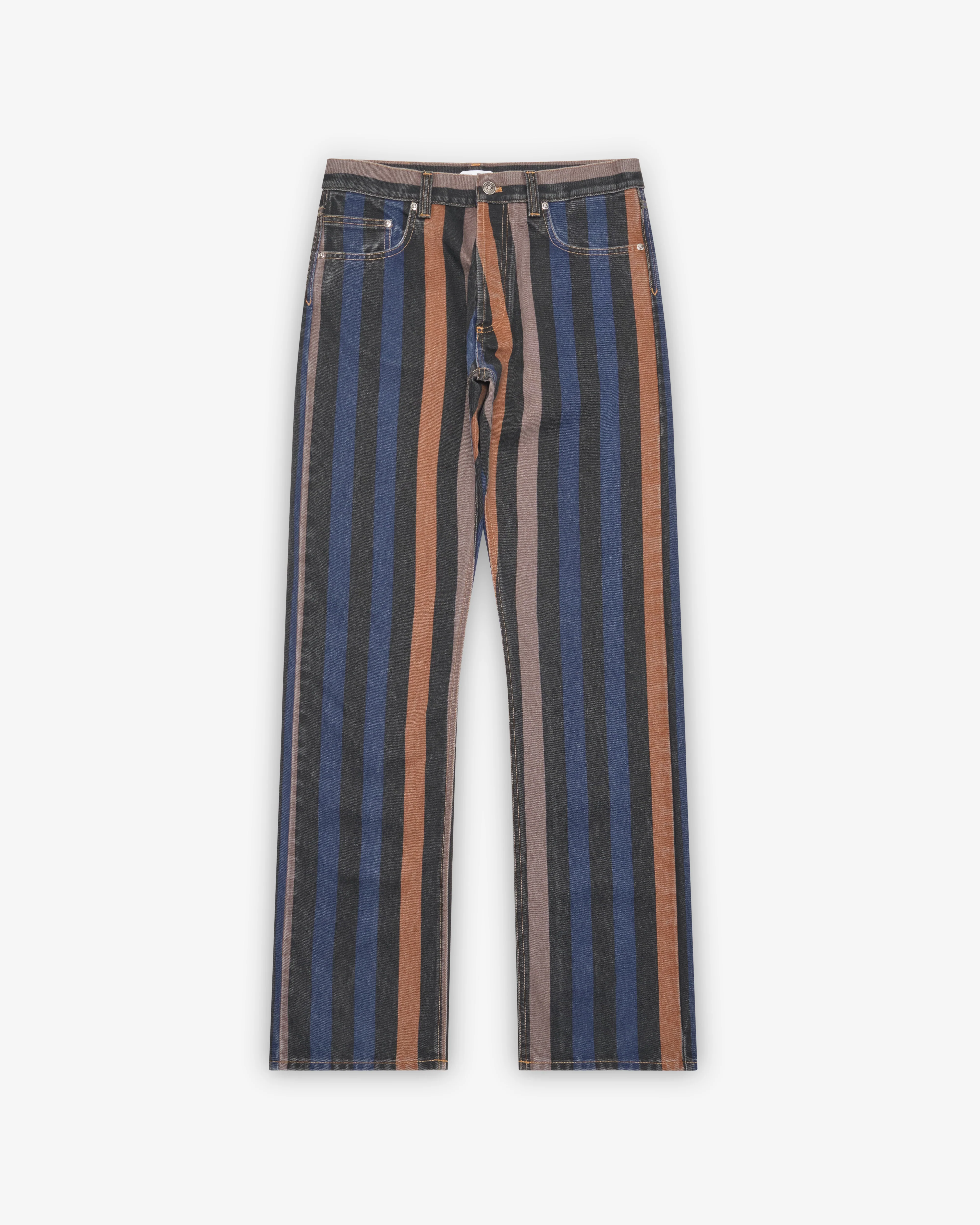 Versace - Men's Striped Straight Jeans - (Multicolor)