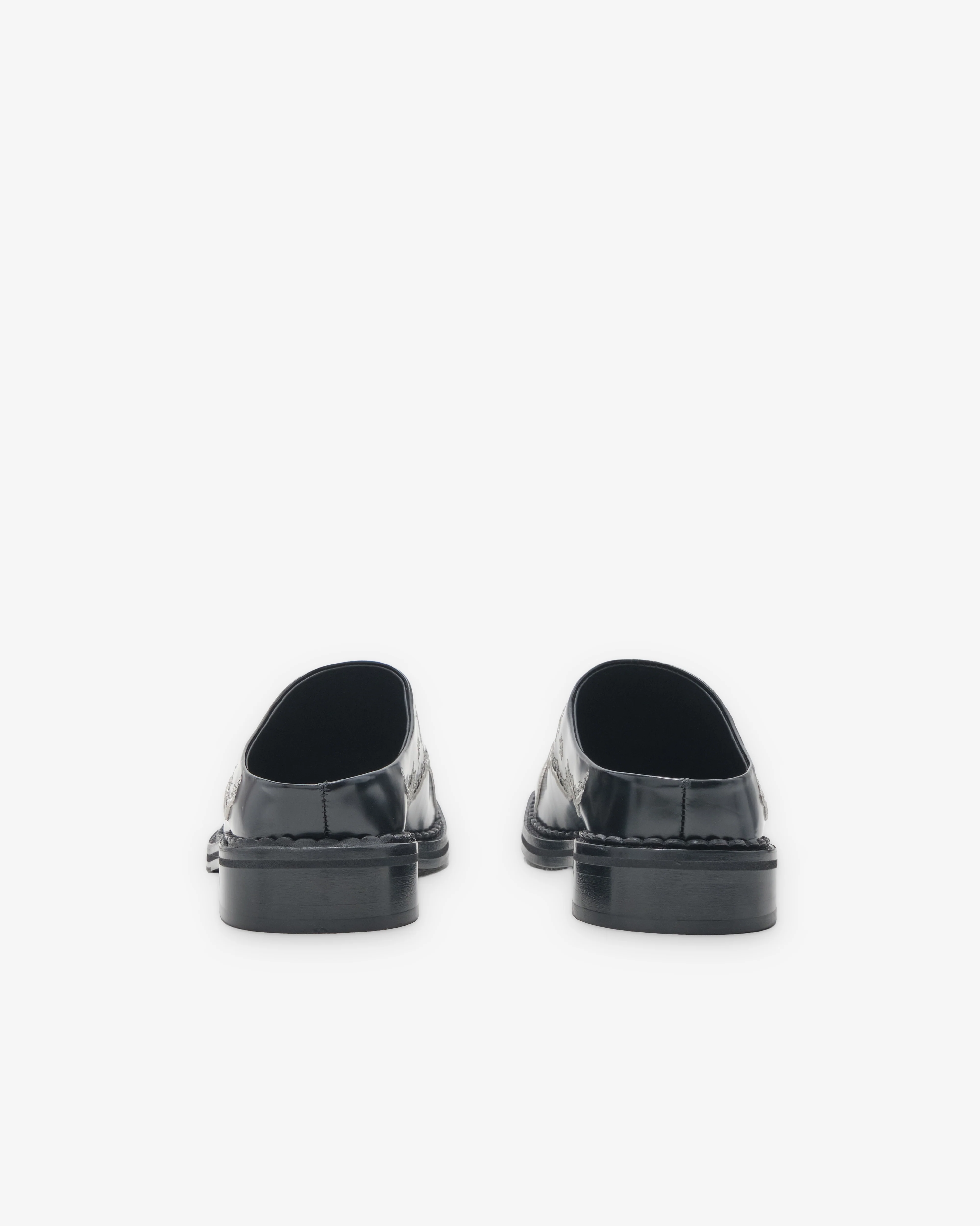 Simone Rocha - Men's Black Floral Lace Emboridered Mule - (Black)
