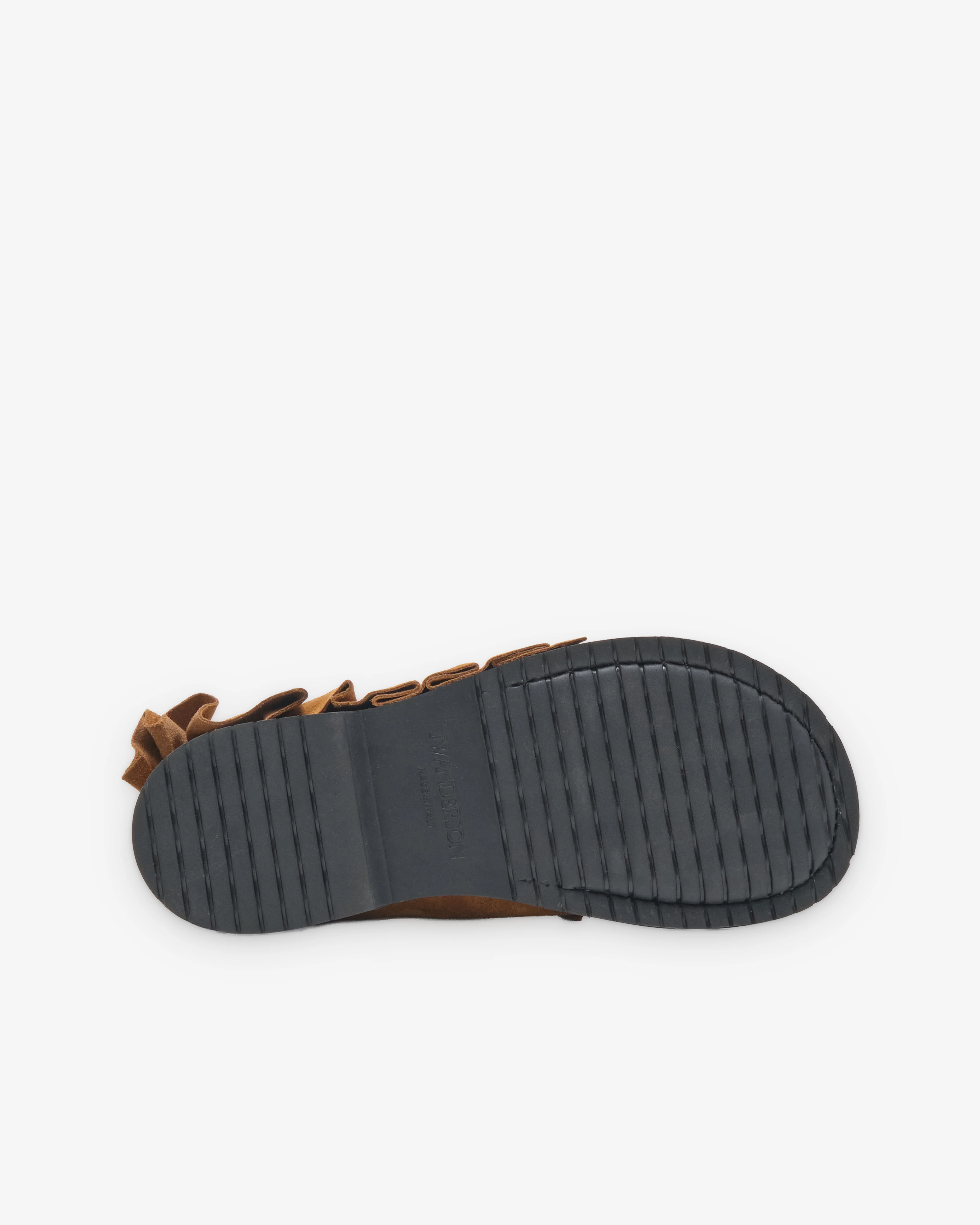 JW Anderson - Women's Ruffled Suede Boat Shoes - (Caramel)