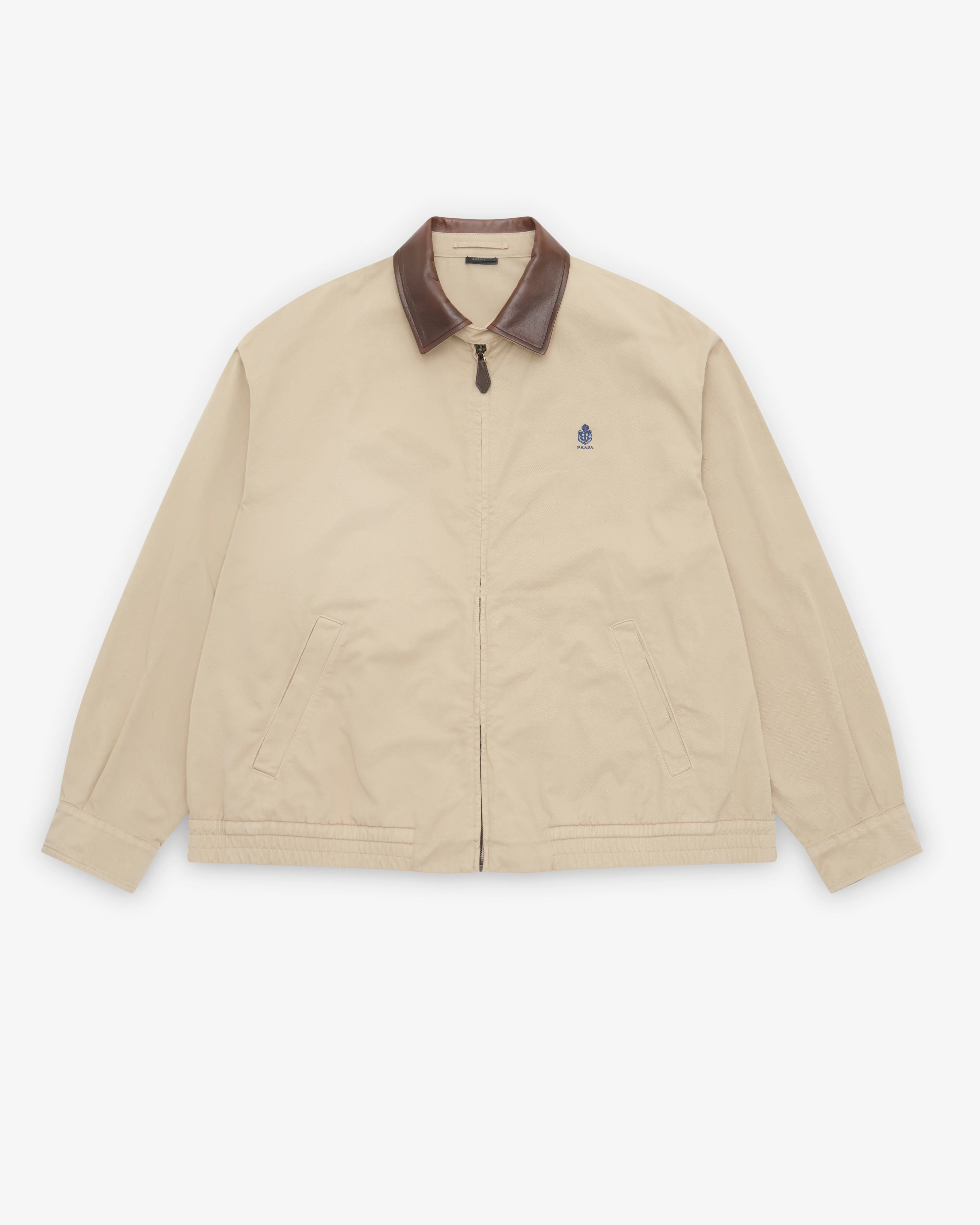Prada - Men's Cotton Jacket With Leather Details - (Cord)