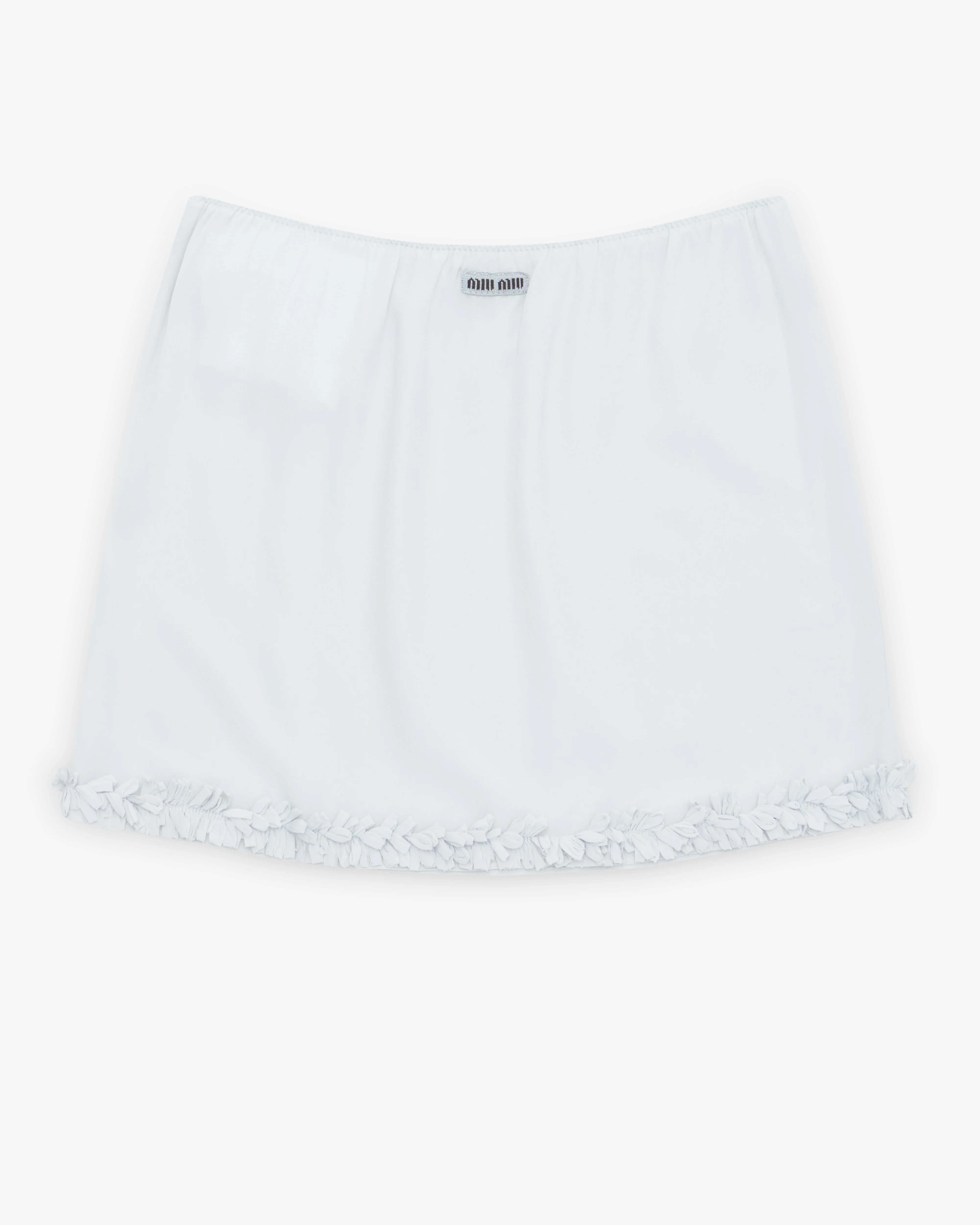 Miu Miu - Women's Crepe De Chine Mini Skirt - (Astro)