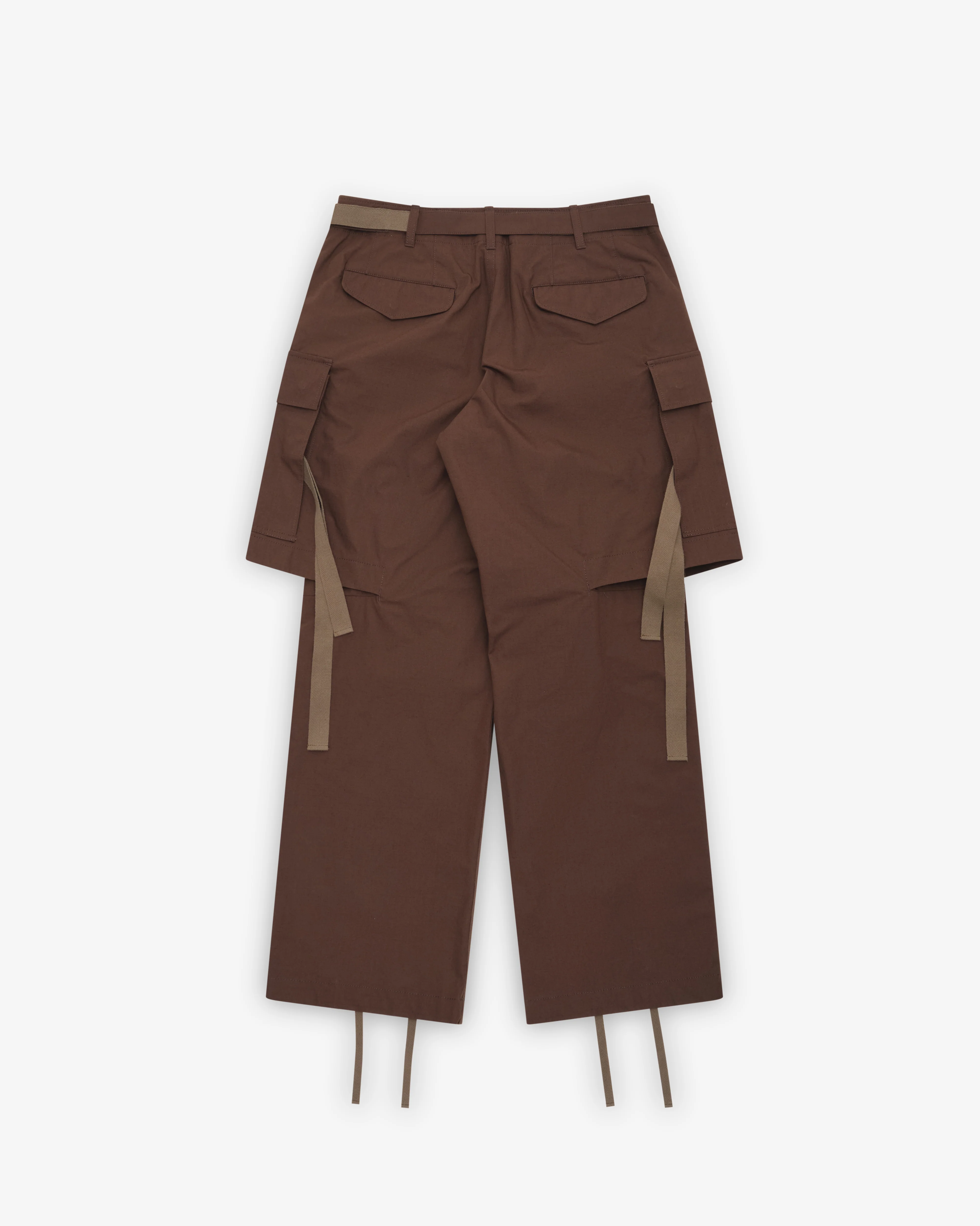 Sacai - Men's Rip Stop Pants - (Brown)