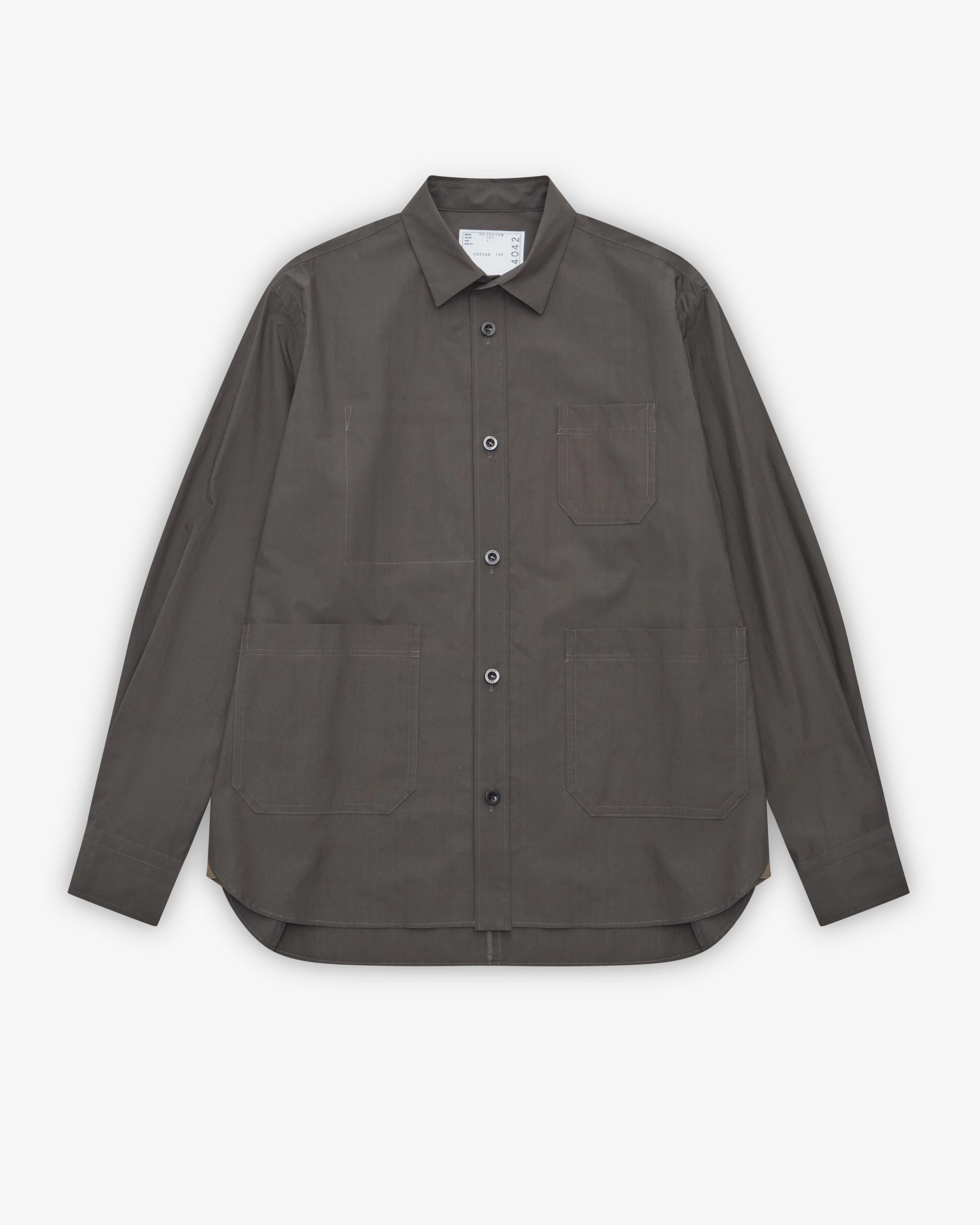 Sacai - Men's Cotton Typewriter Shirt - (Dark Khaki)