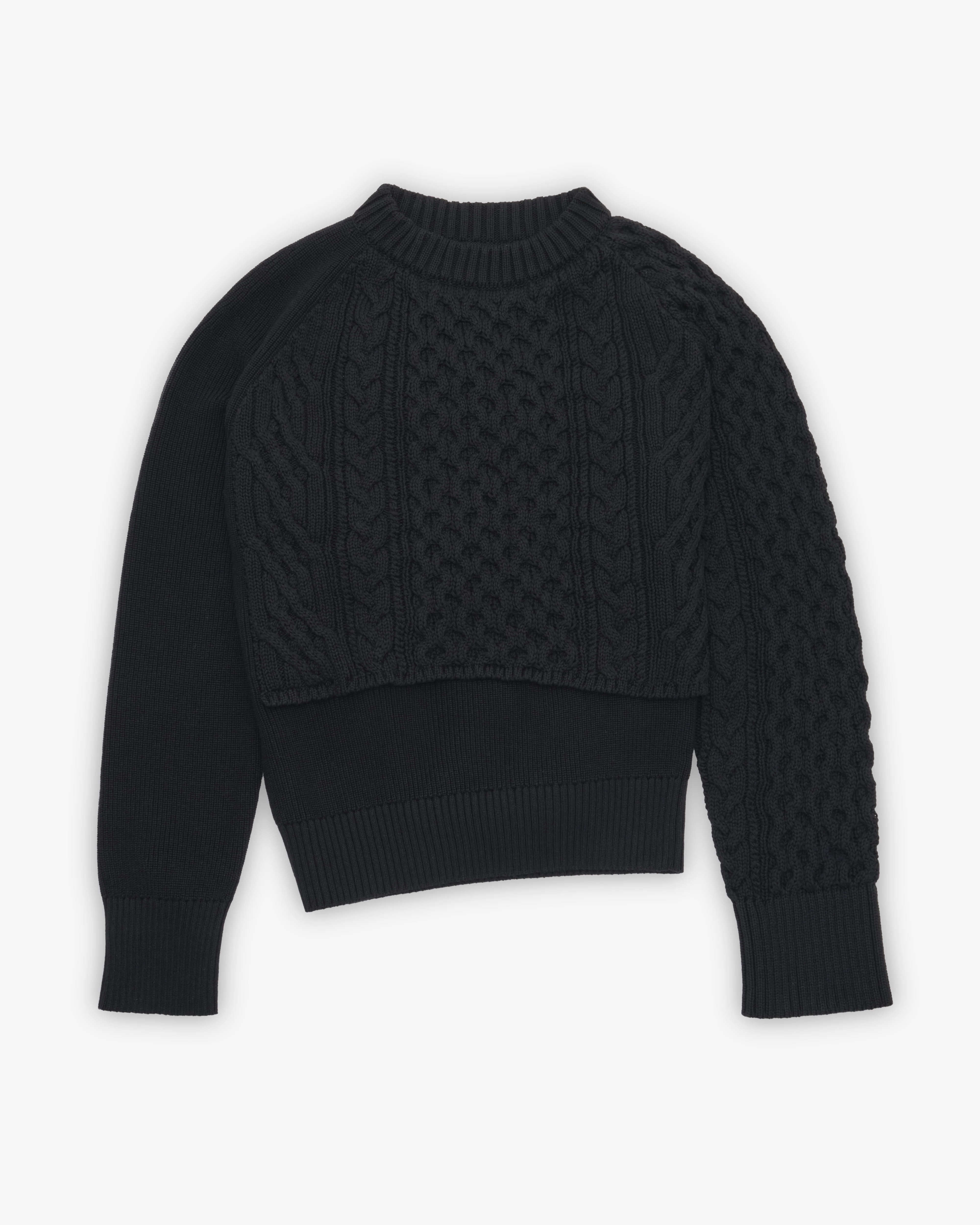 Sacai - Women's Cotton Cashmere Knit Pullover - (Black)