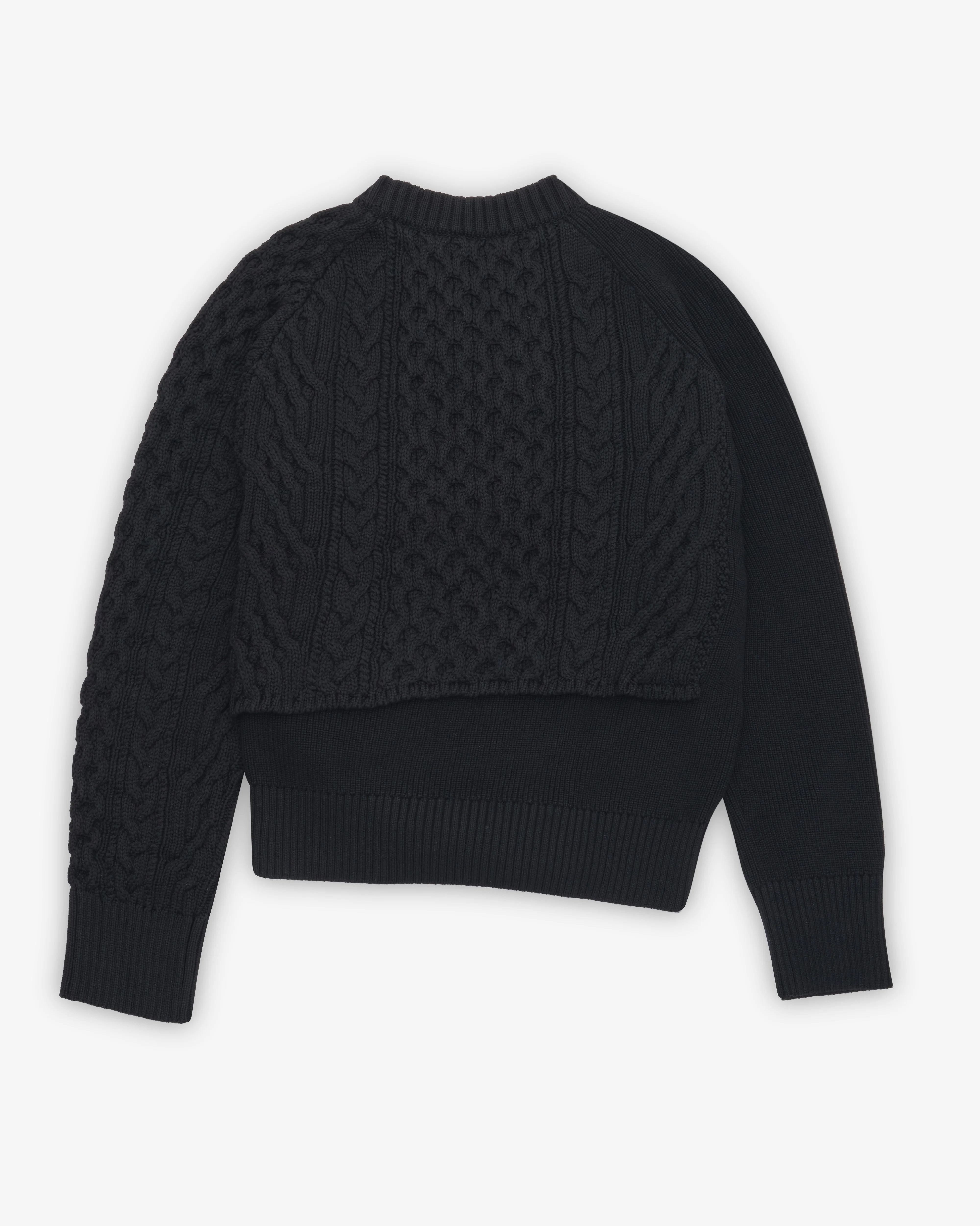 Sacai - Women's Cotton Cashmere Knit Pullover - (Black)