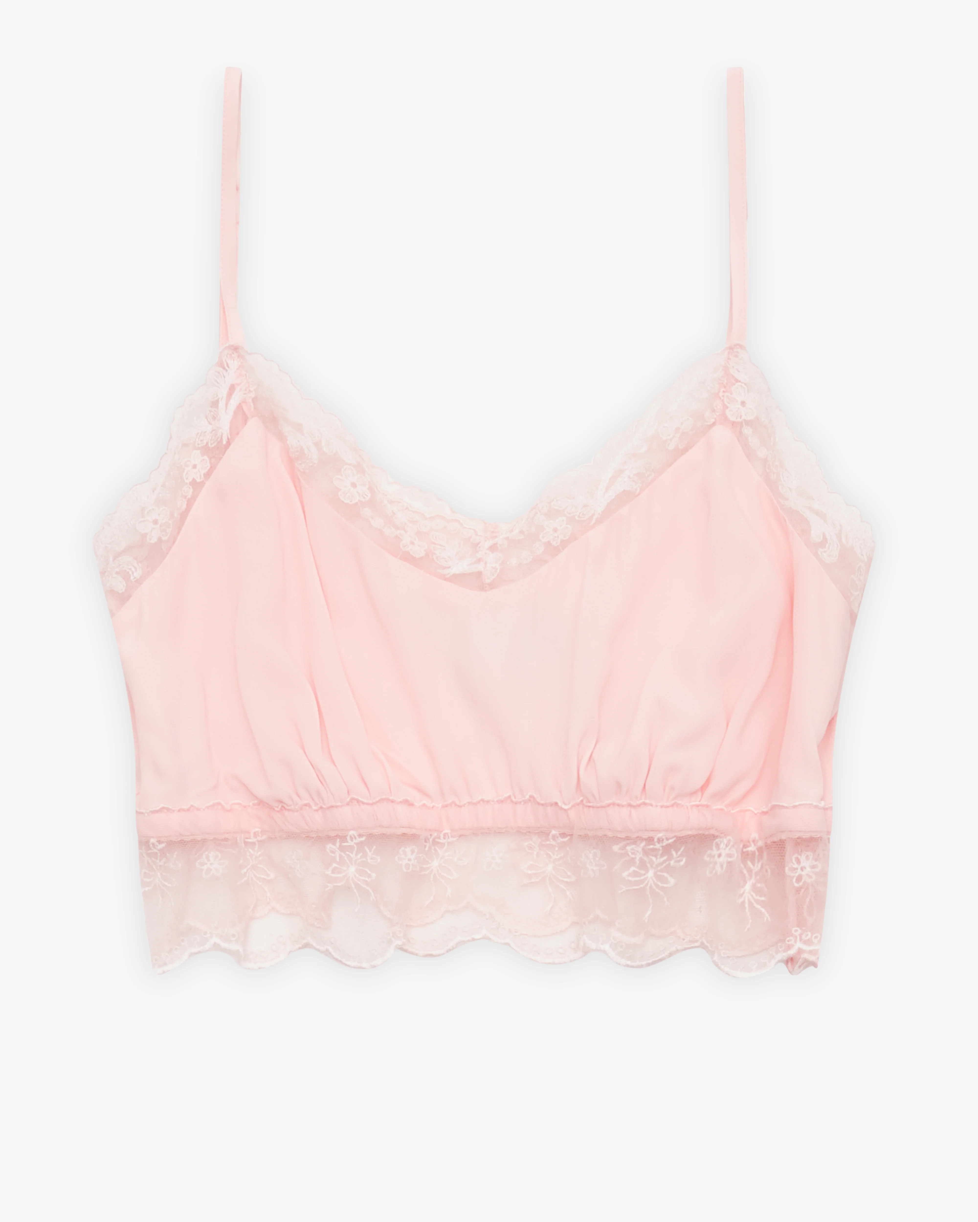 Simone Rocha - Women's Lace Trim Negligee Bralette - (Soft Pink)