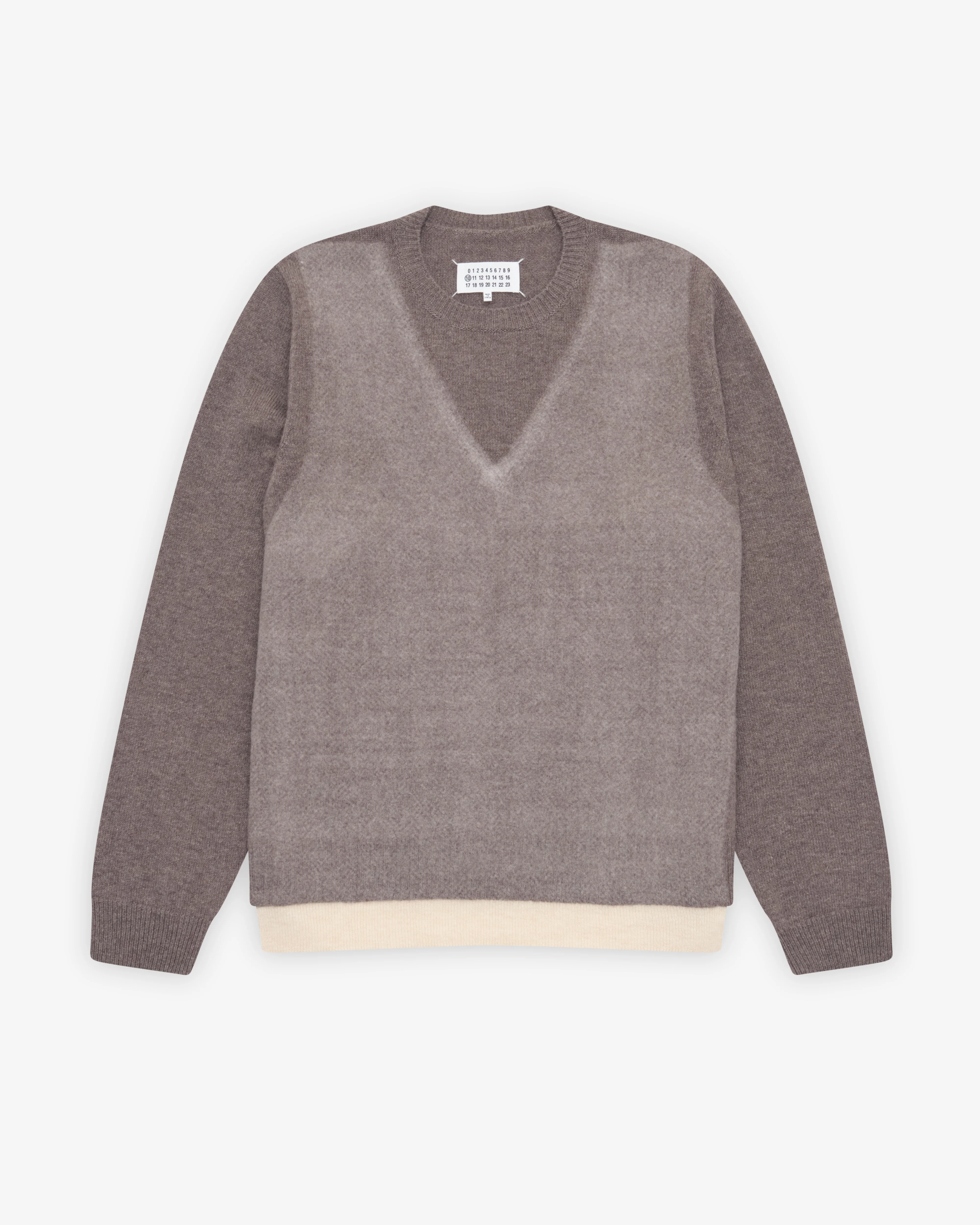 Maison Margiela - Men's Crewneck Sweater - (Mud/Ecru)